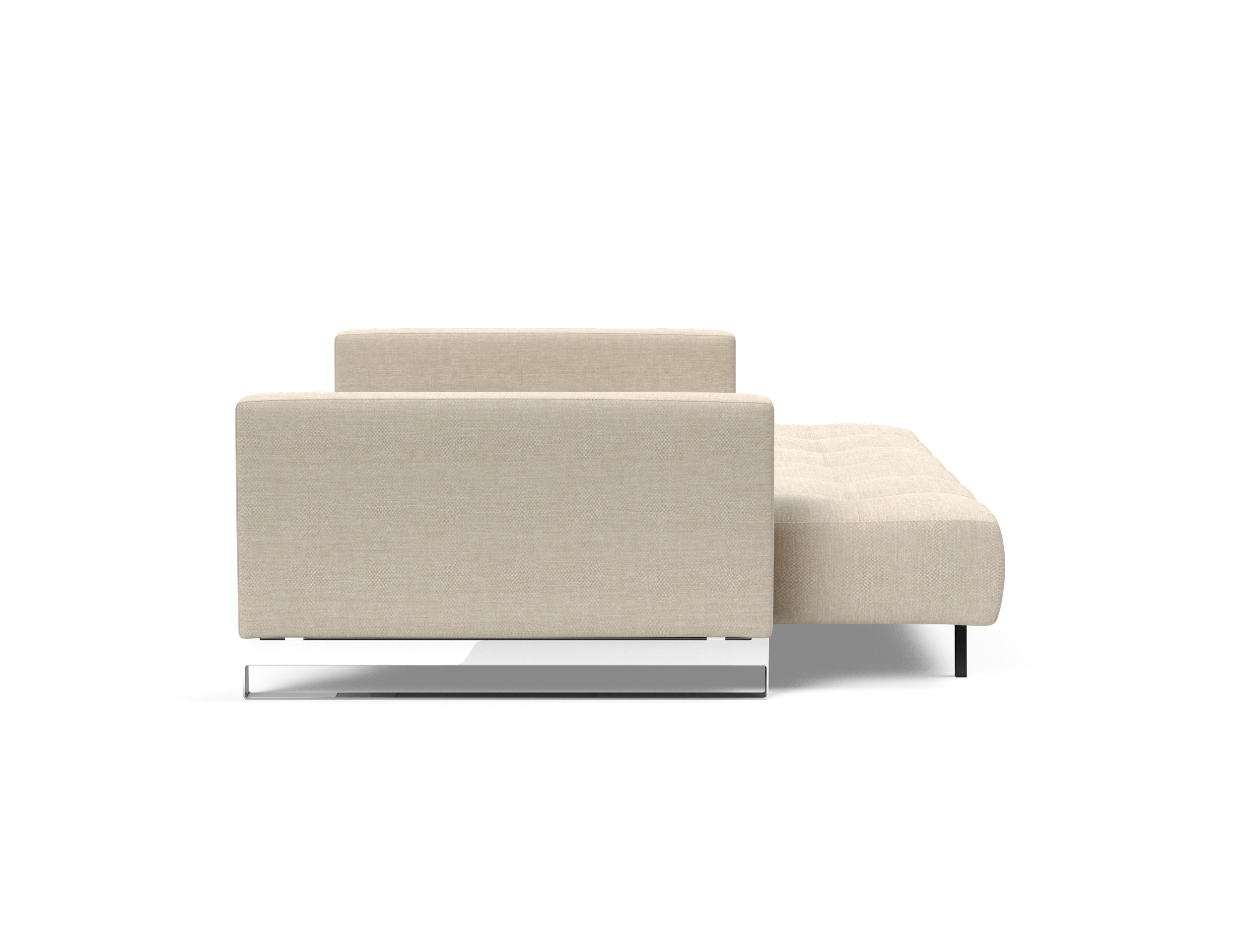 Cassius Deluxe Excess Lounger Fabric Sofa Bed w/Chrome Legs