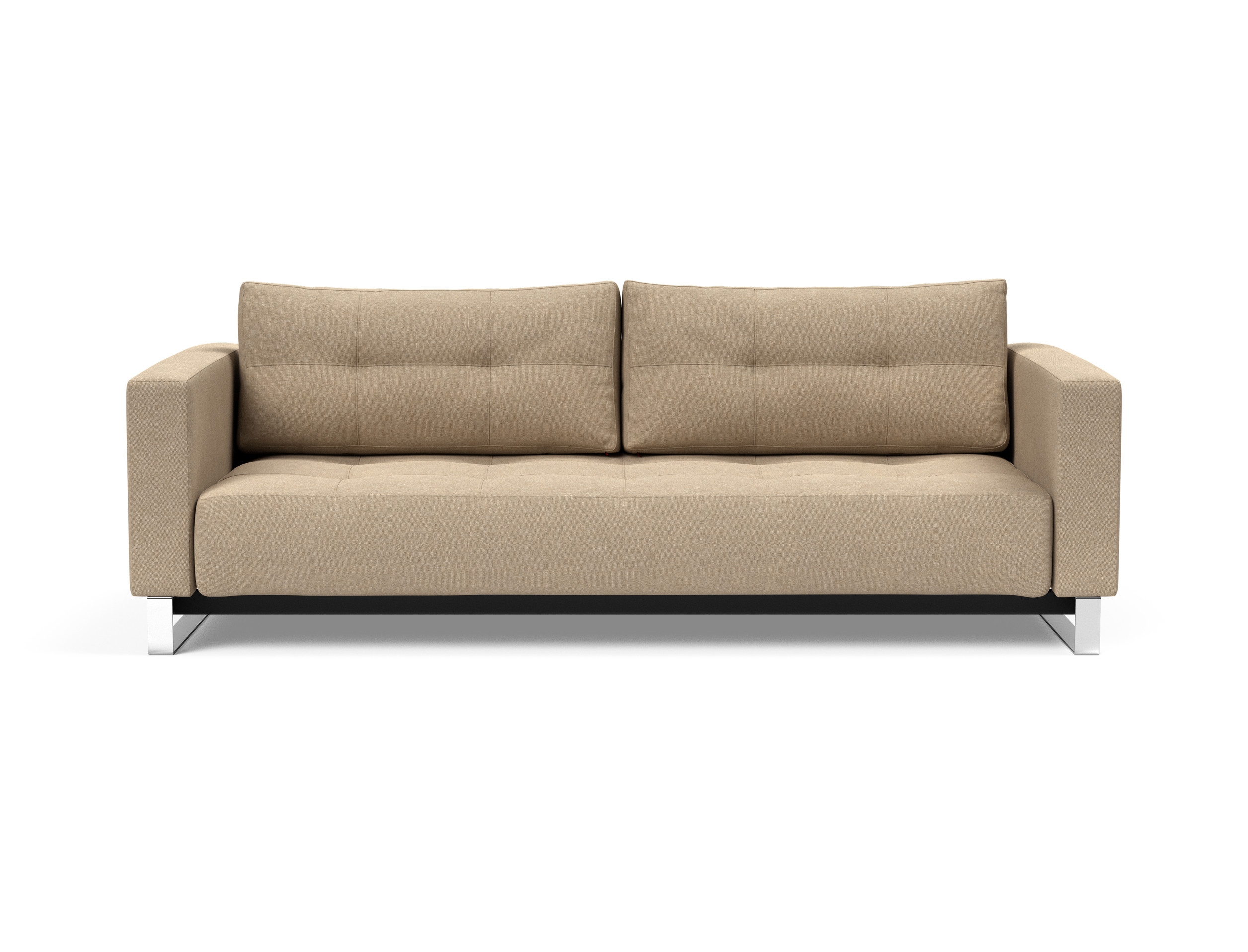 Cassius Deluxe Excess Lounger Fabric Sofa Bed w/Chrome Legs