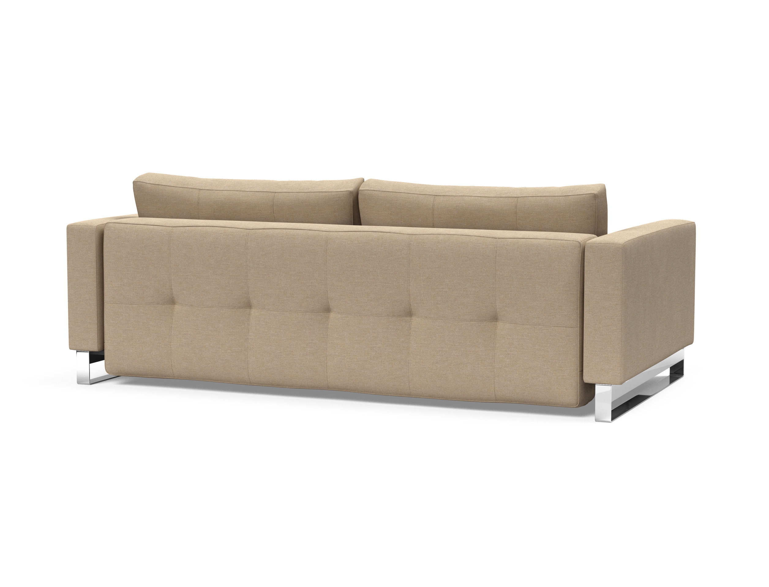 Cassius Deluxe Excess Lounger Fabric Sofa Bed w/Chrome Legs