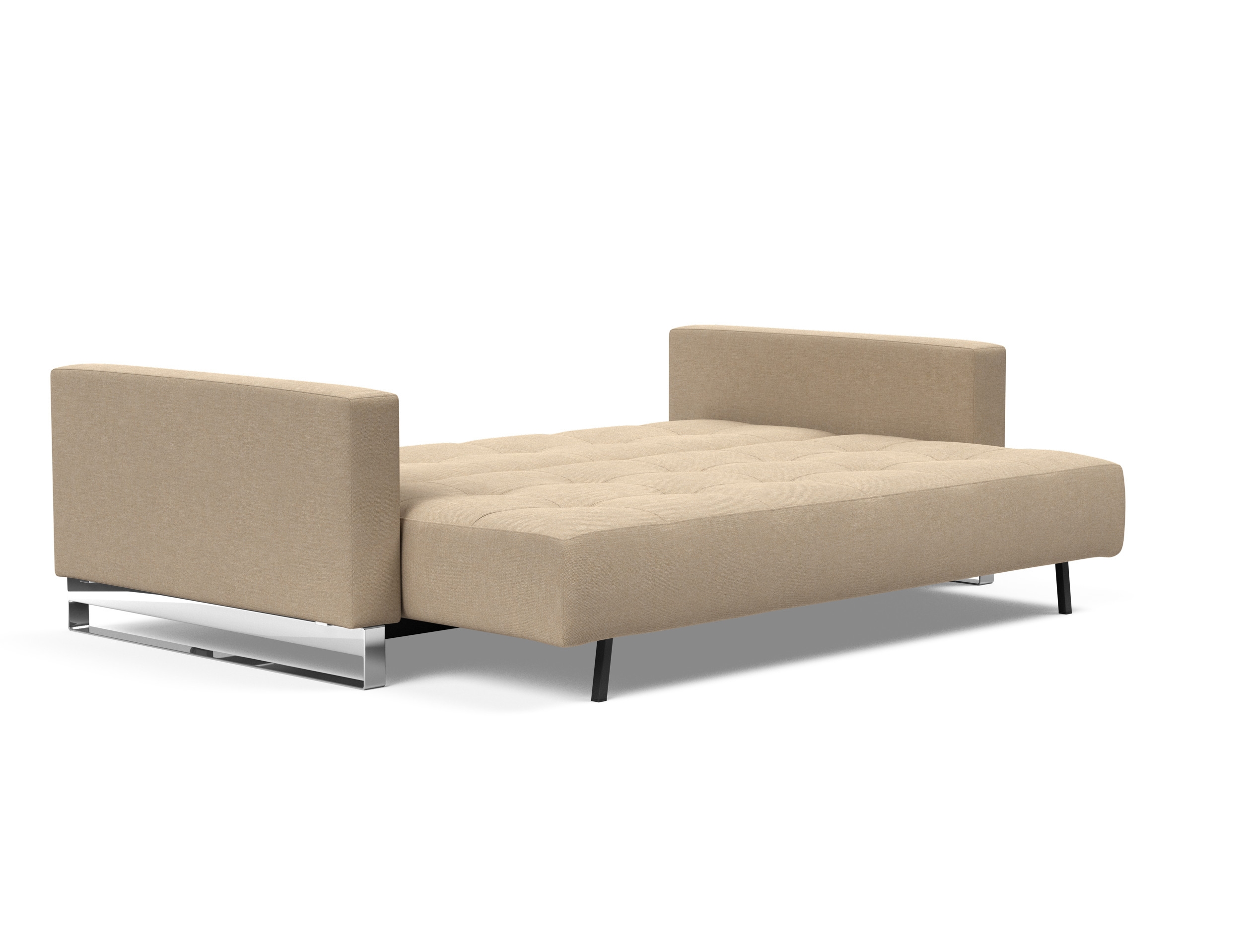Cassius Deluxe Excess Lounger Fabric Sofa Bed w/Chrome Legs