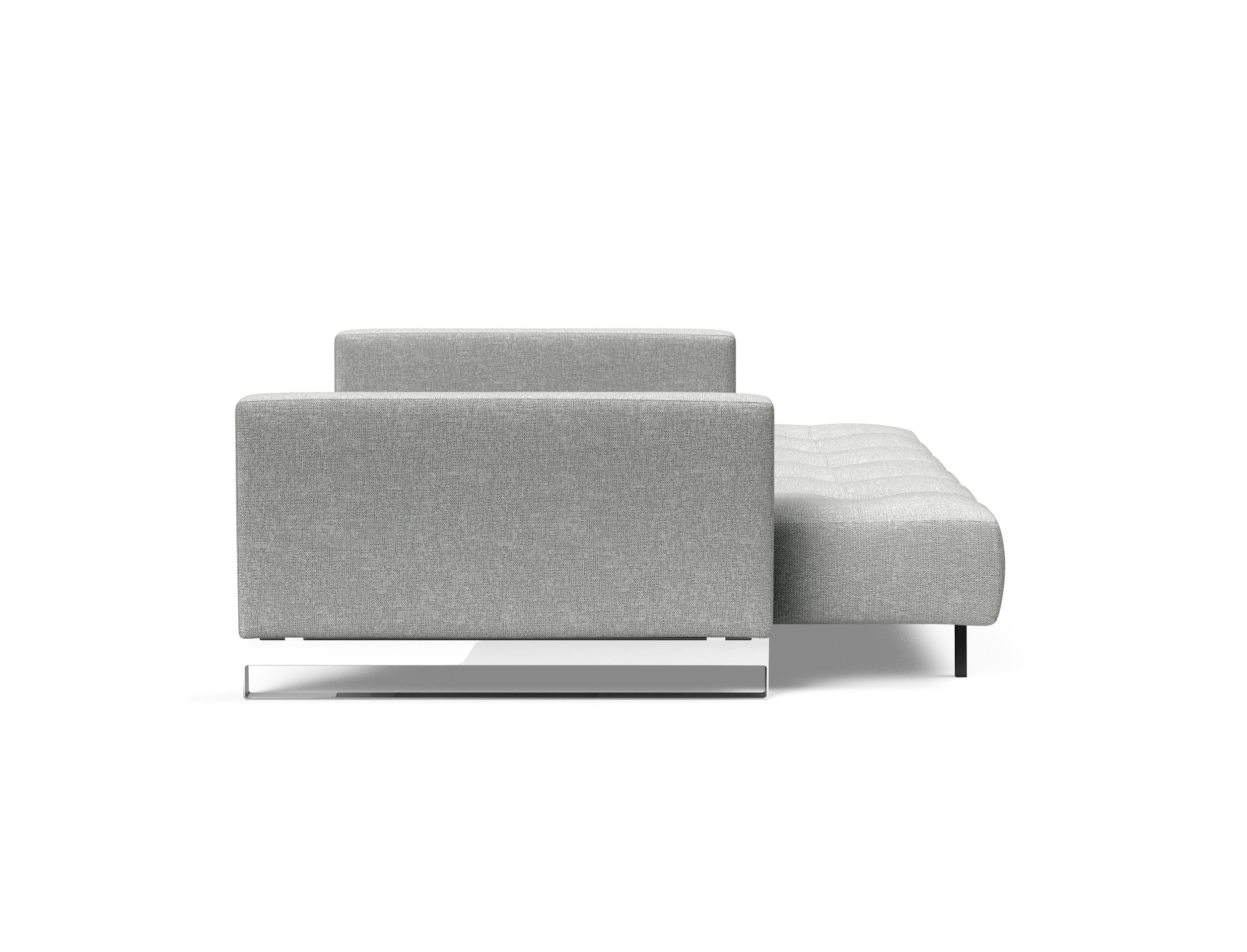 Cassius Deluxe Excess Lounger Fabric Sofa Bed w/Chrome Legs
