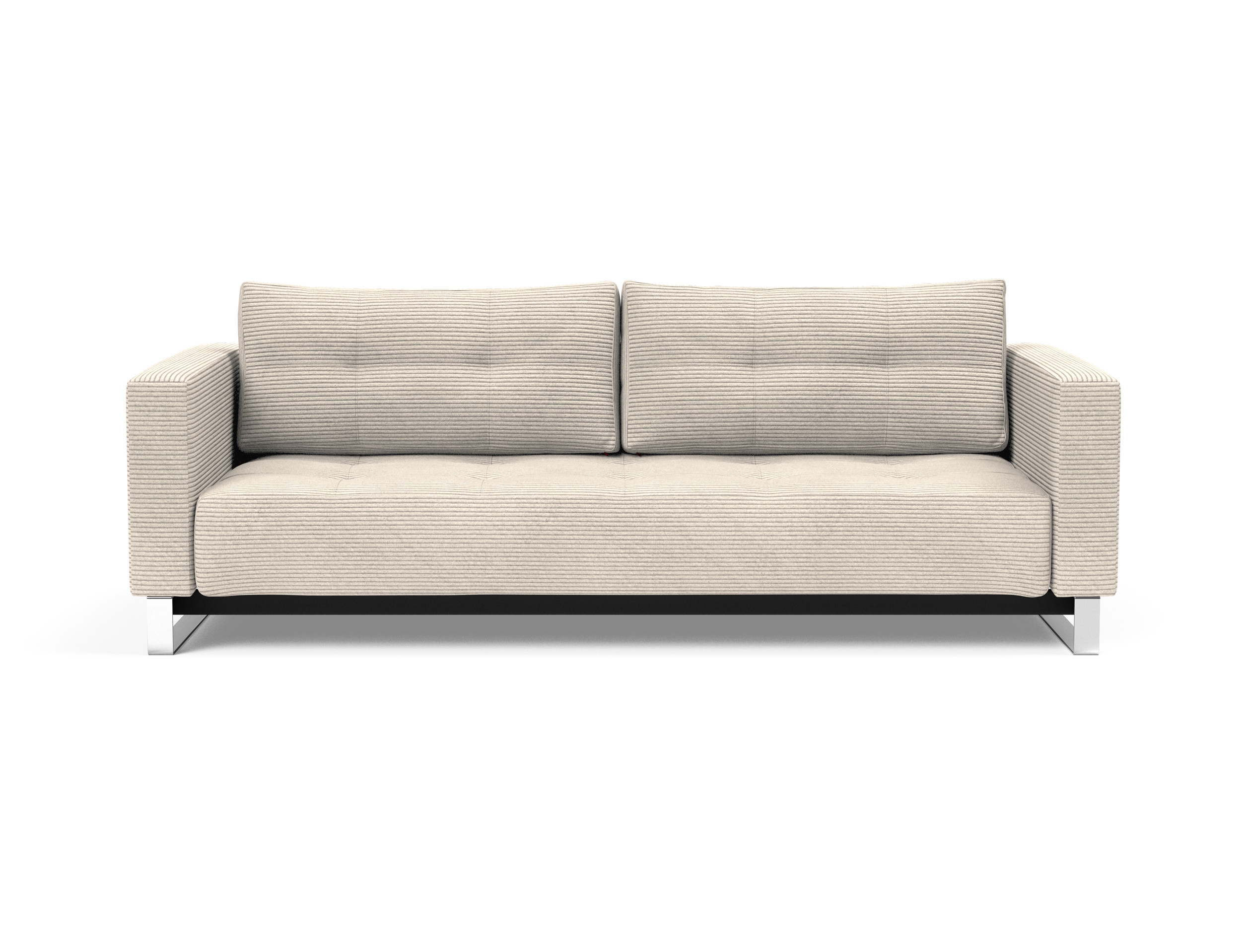 Cassius Deluxe Excess Lounger Fabric Sofa Bed w/Chrome Legs