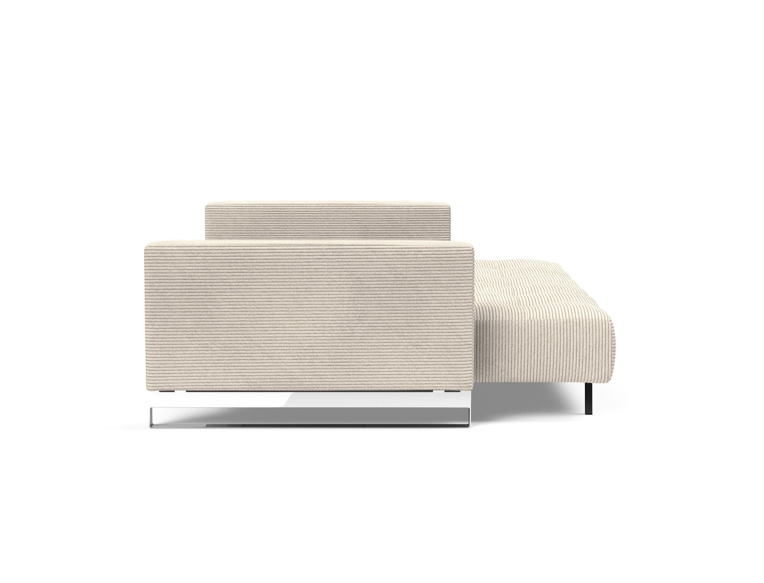 Cassius Deluxe Excess Lounger Fabric Sofa Bed w/Chrome Legs
