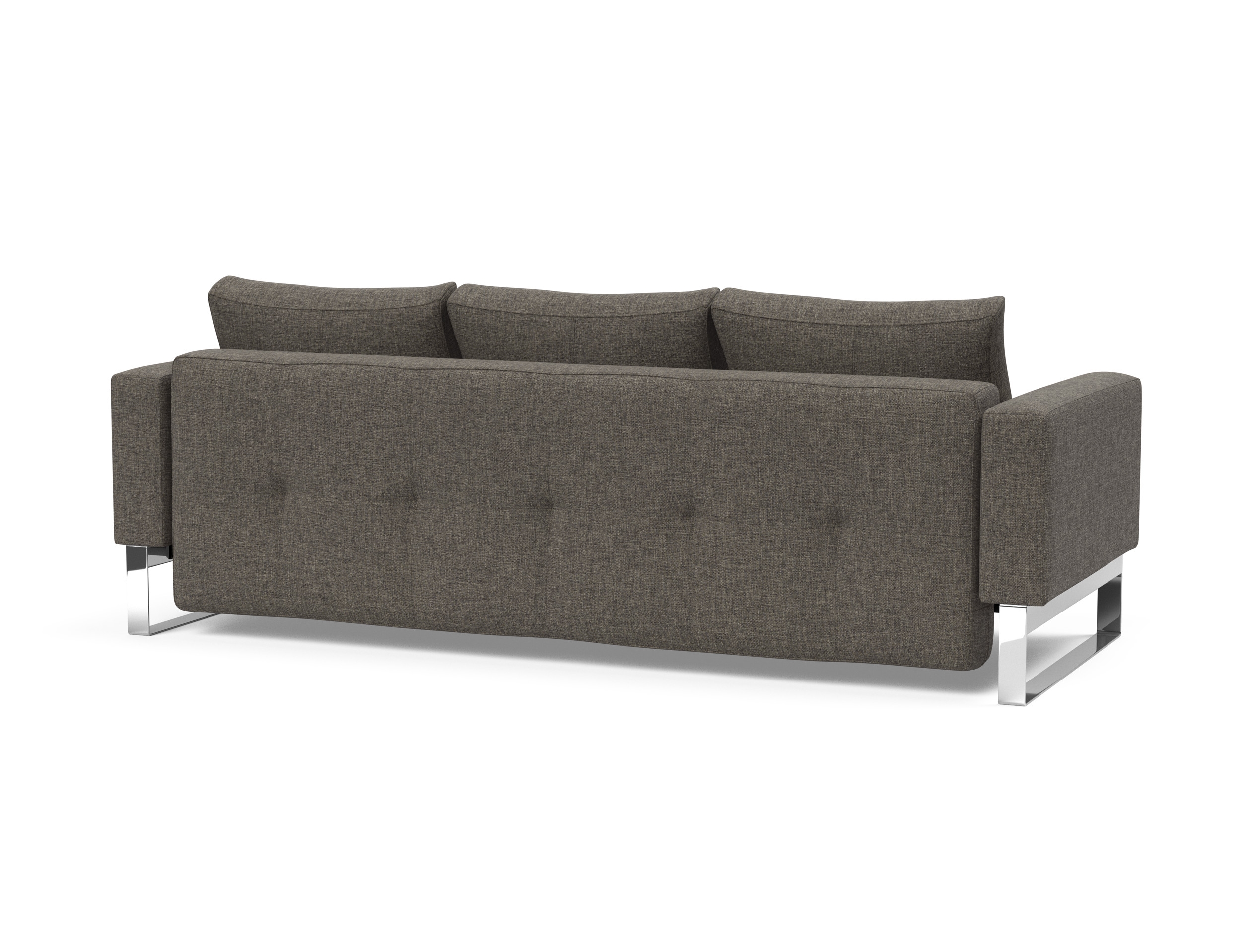 Cassius Quilt Fabric Sofa Bed w/Chrome Legs