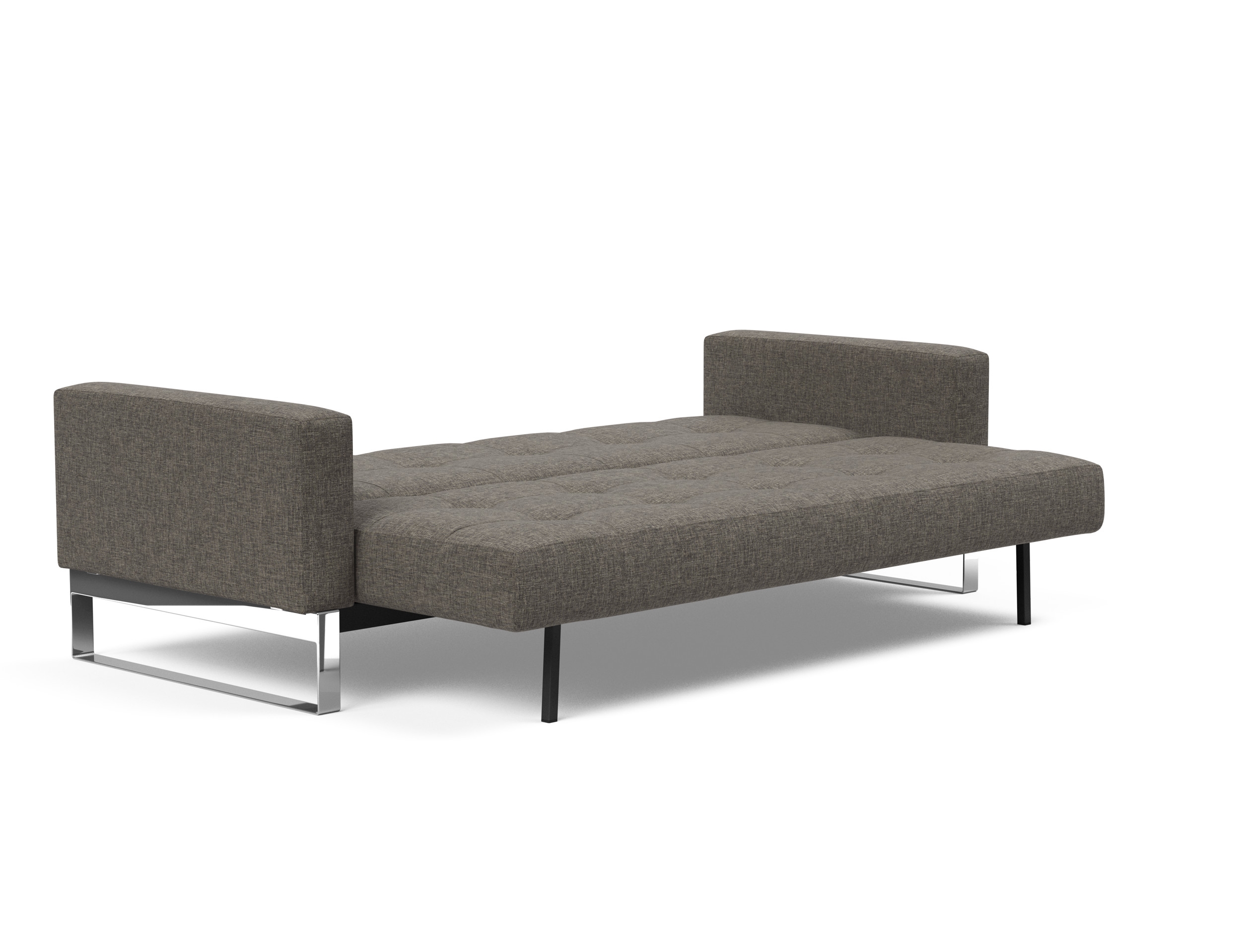 Cassius Quilt Fabric Sofa Bed w/Chrome Legs