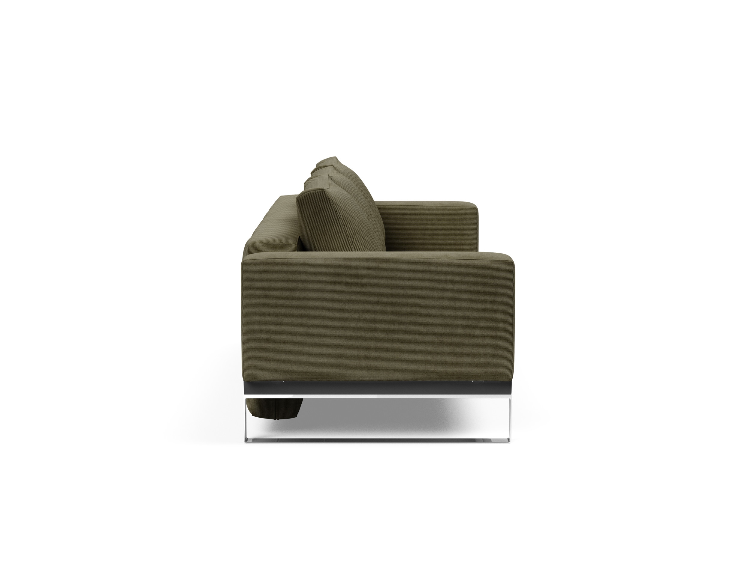 Cassius Quilt Fabric Sofa Bed w/Chrome Legs
