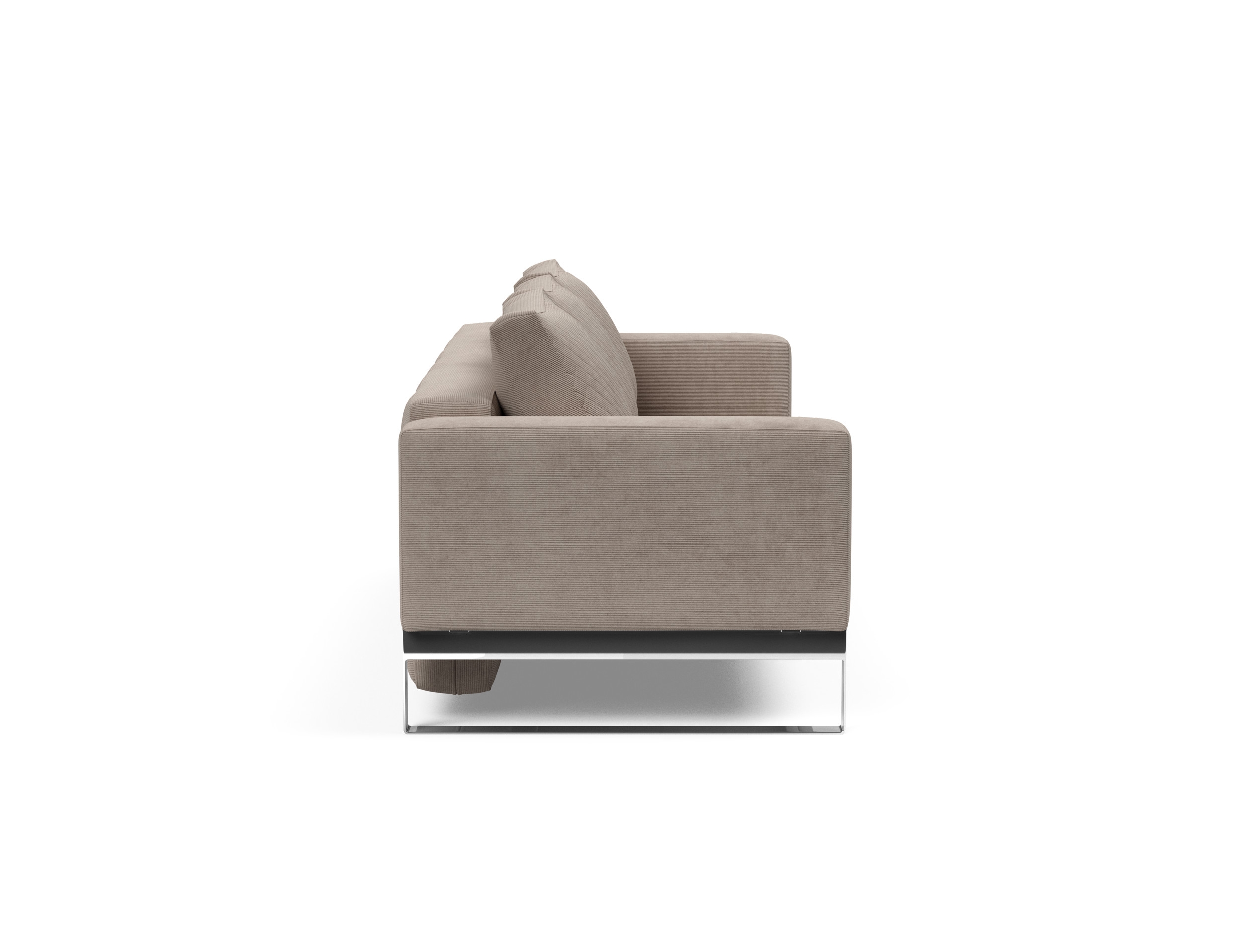 Cassius Quilt Fabric Sofa Bed w/Chrome Legs