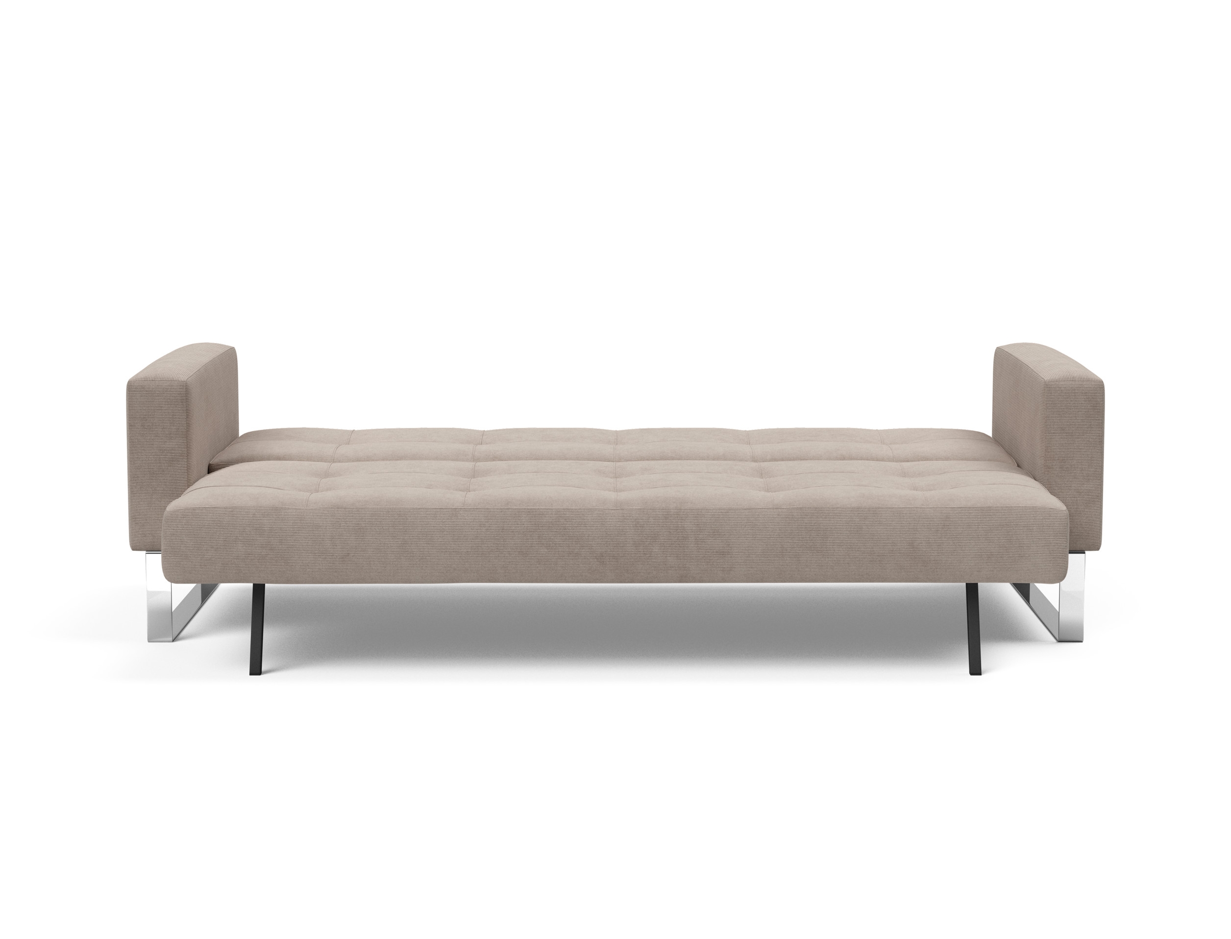Cassius Quilt Fabric Sofa Bed w/Chrome Legs