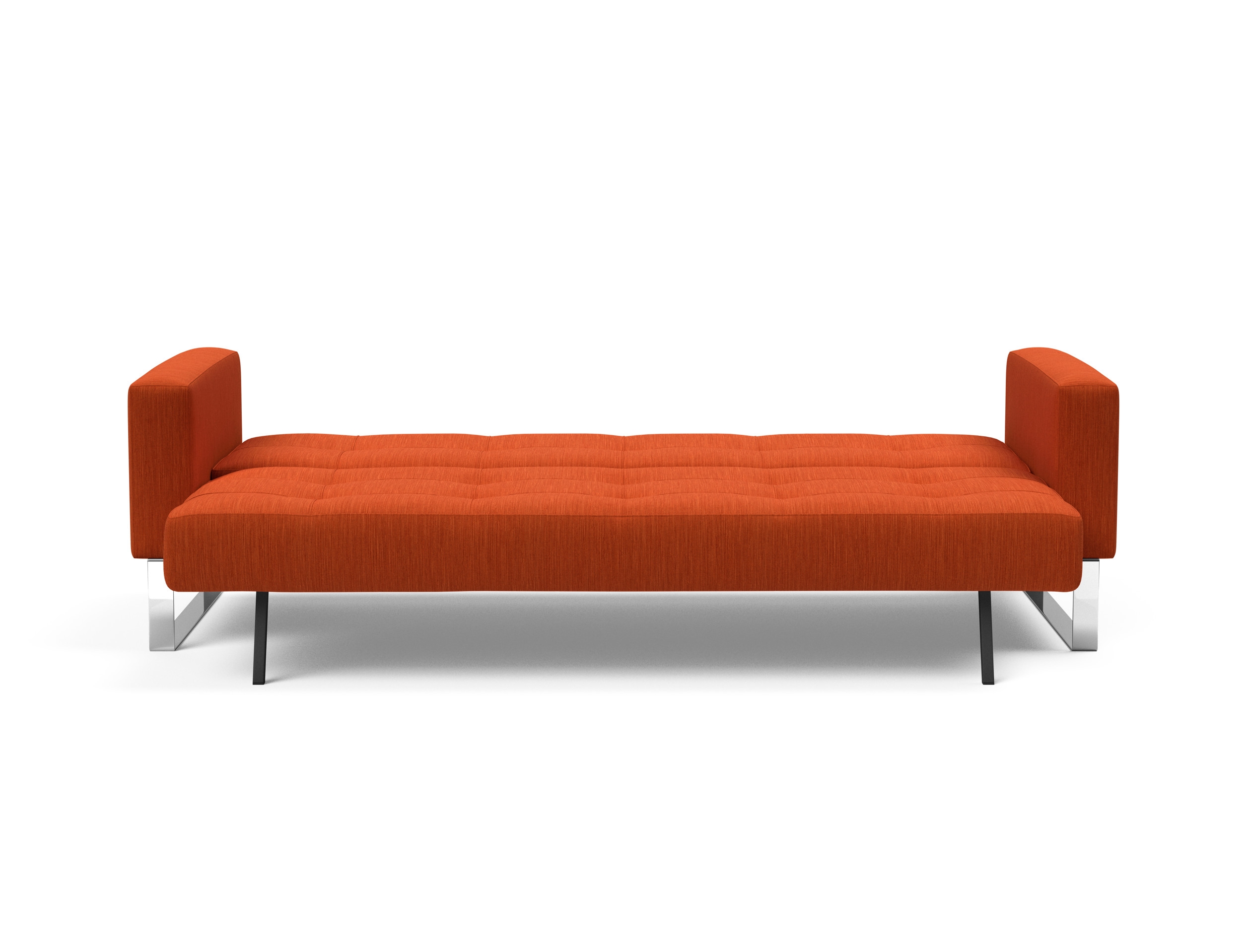 Cassius Quilt Fabric Sofa Bed w/Chrome Legs