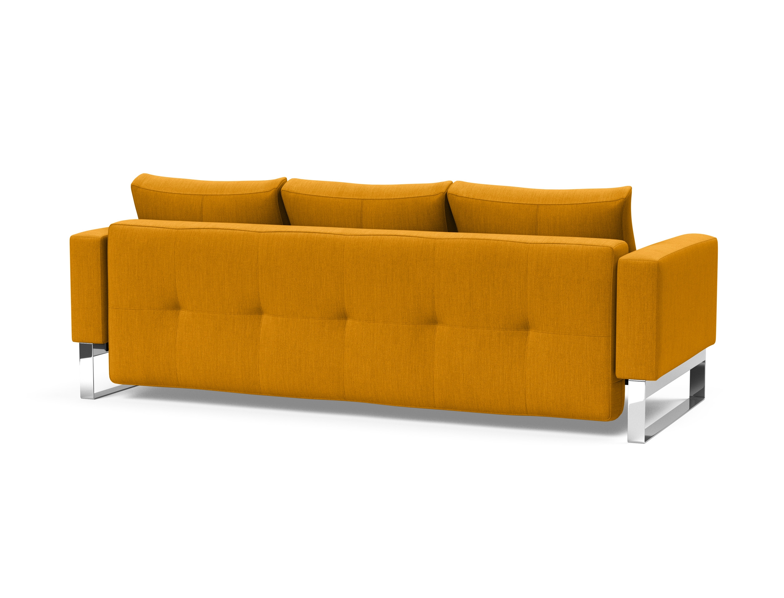 Cassius Quilt Fabric Sofa Bed w/Chrome Legs