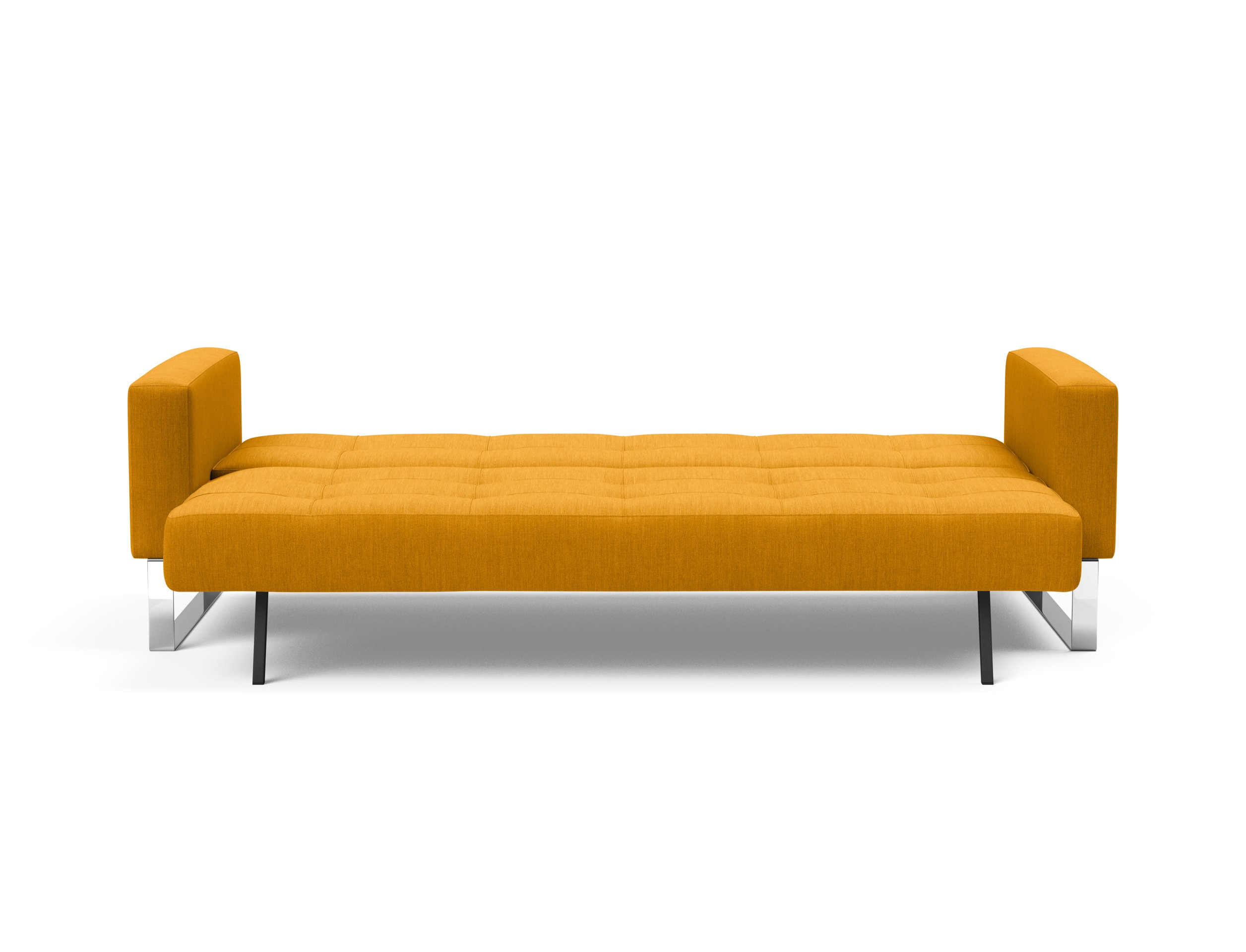 Cassius Quilt Fabric Sofa Bed w/Chrome Legs