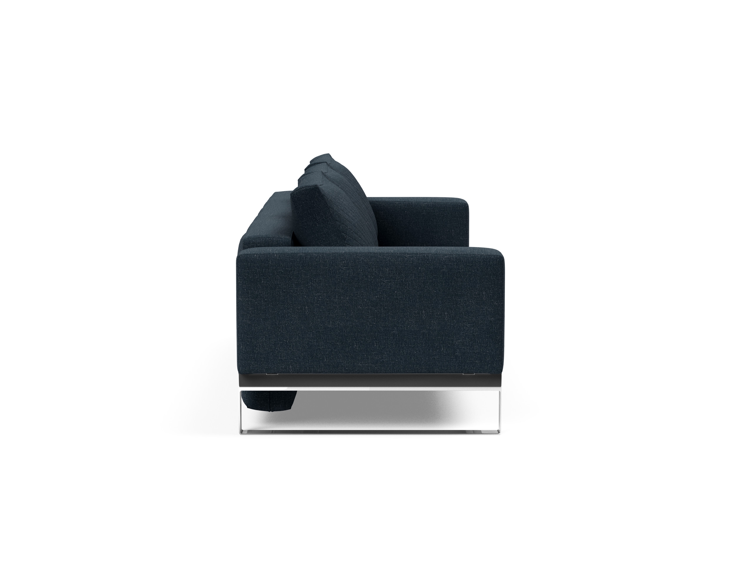 Cassius Quilt Fabric Sofa Bed w/Chrome Legs