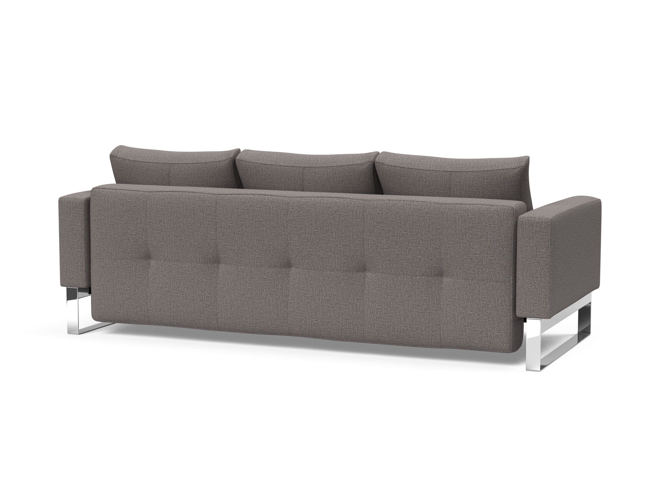 Cassius Quilt Fabric Sofa Bed w/Chrome Legs