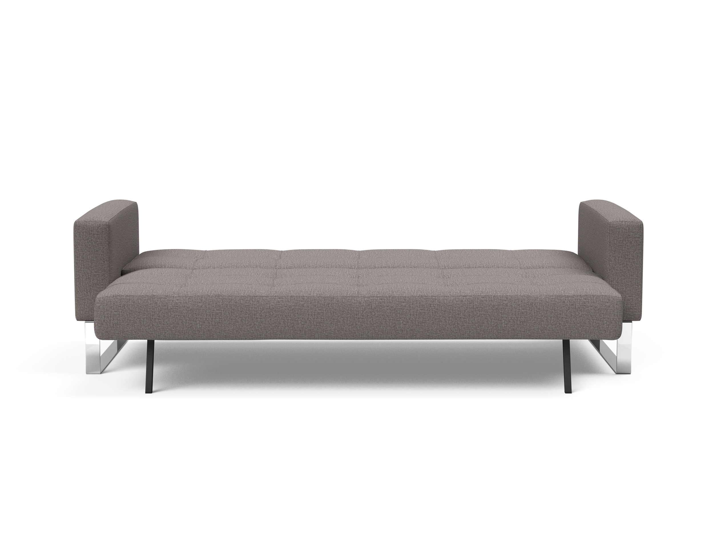 Cassius Quilt Fabric Sofa Bed w/Chrome Legs