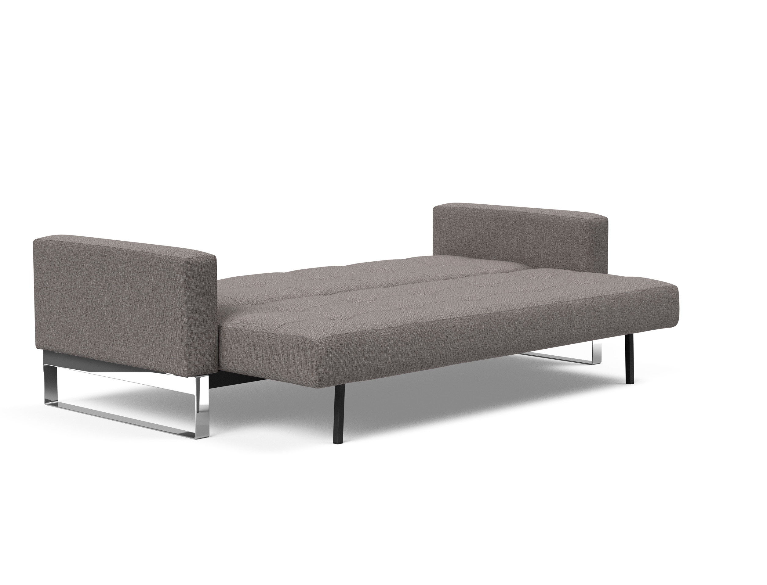 Cassius Quilt Fabric Sofa Bed w/Chrome Legs