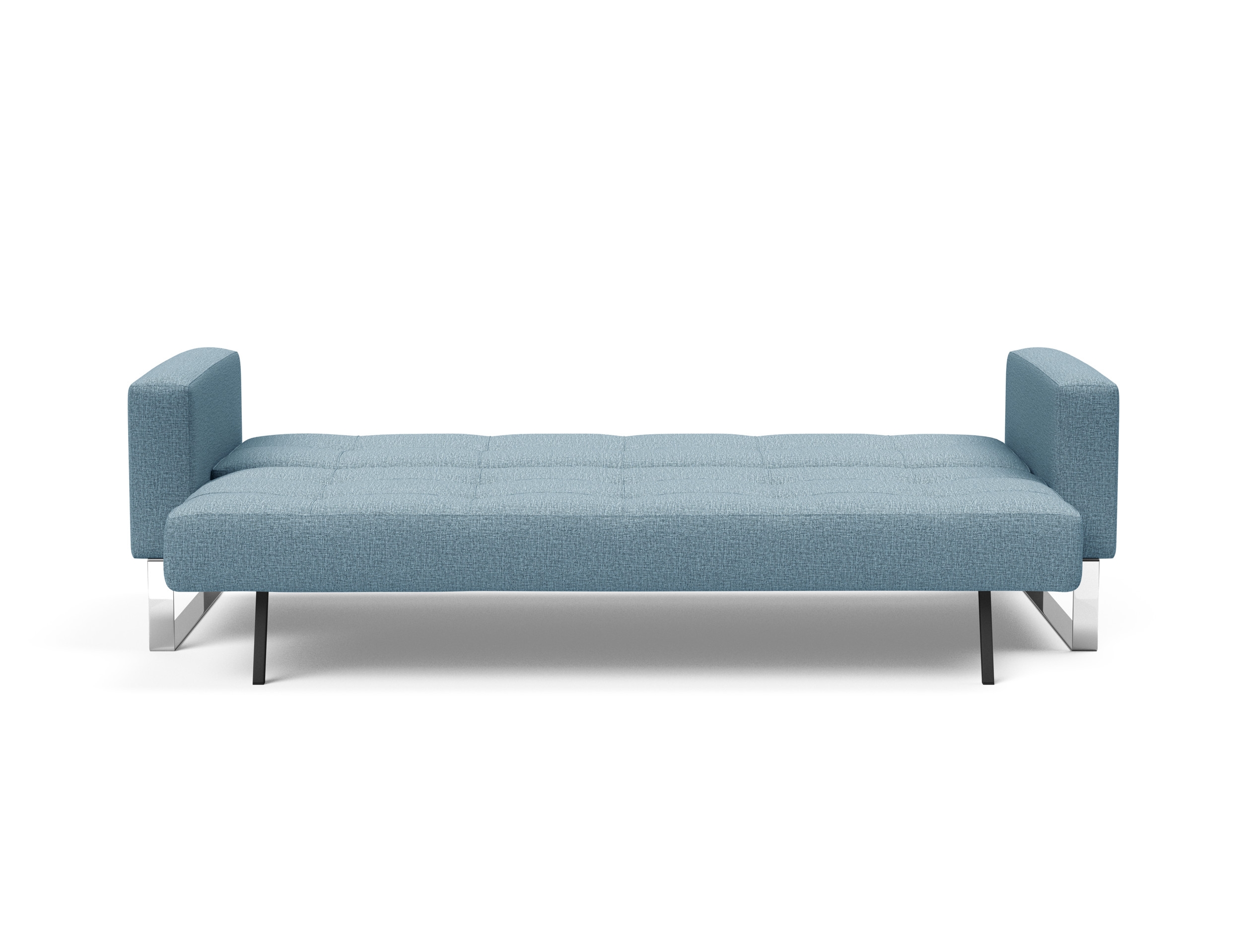 Cassius Quilt Fabric Sofa Bed w/Chrome Legs