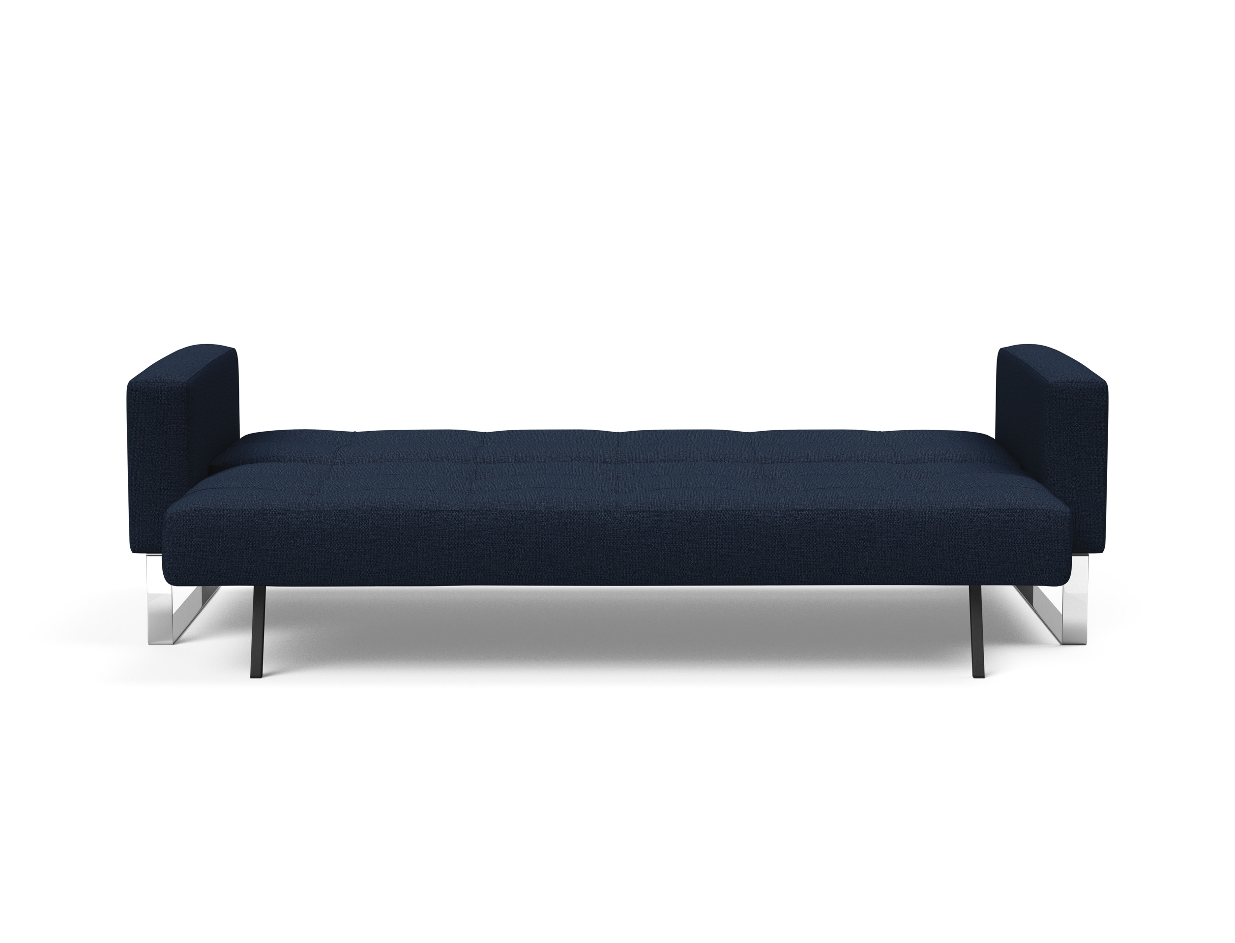 Cassius Quilt Fabric Sofa Bed w/Chrome Legs