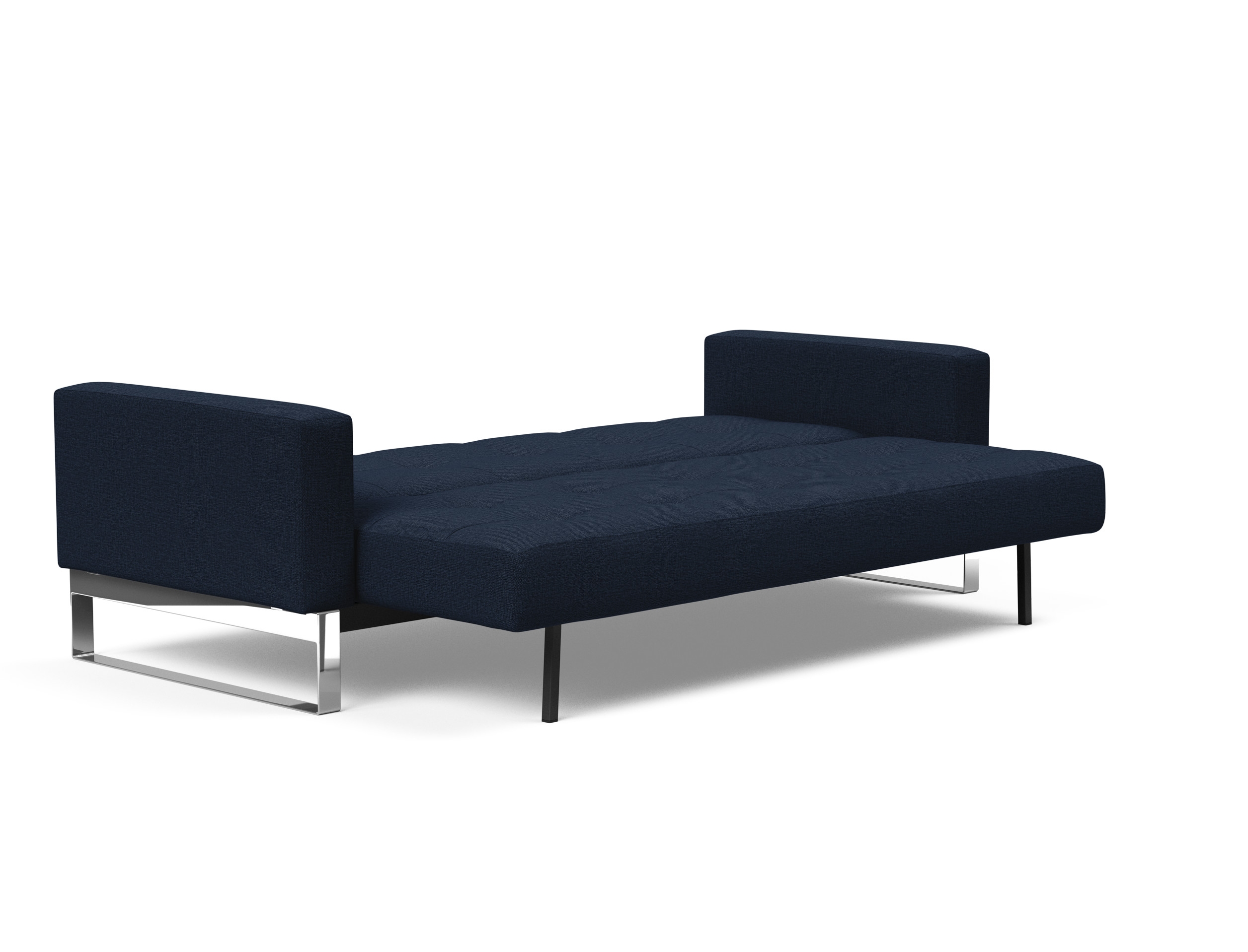 Cassius Quilt Fabric Sofa Bed w/Chrome Legs