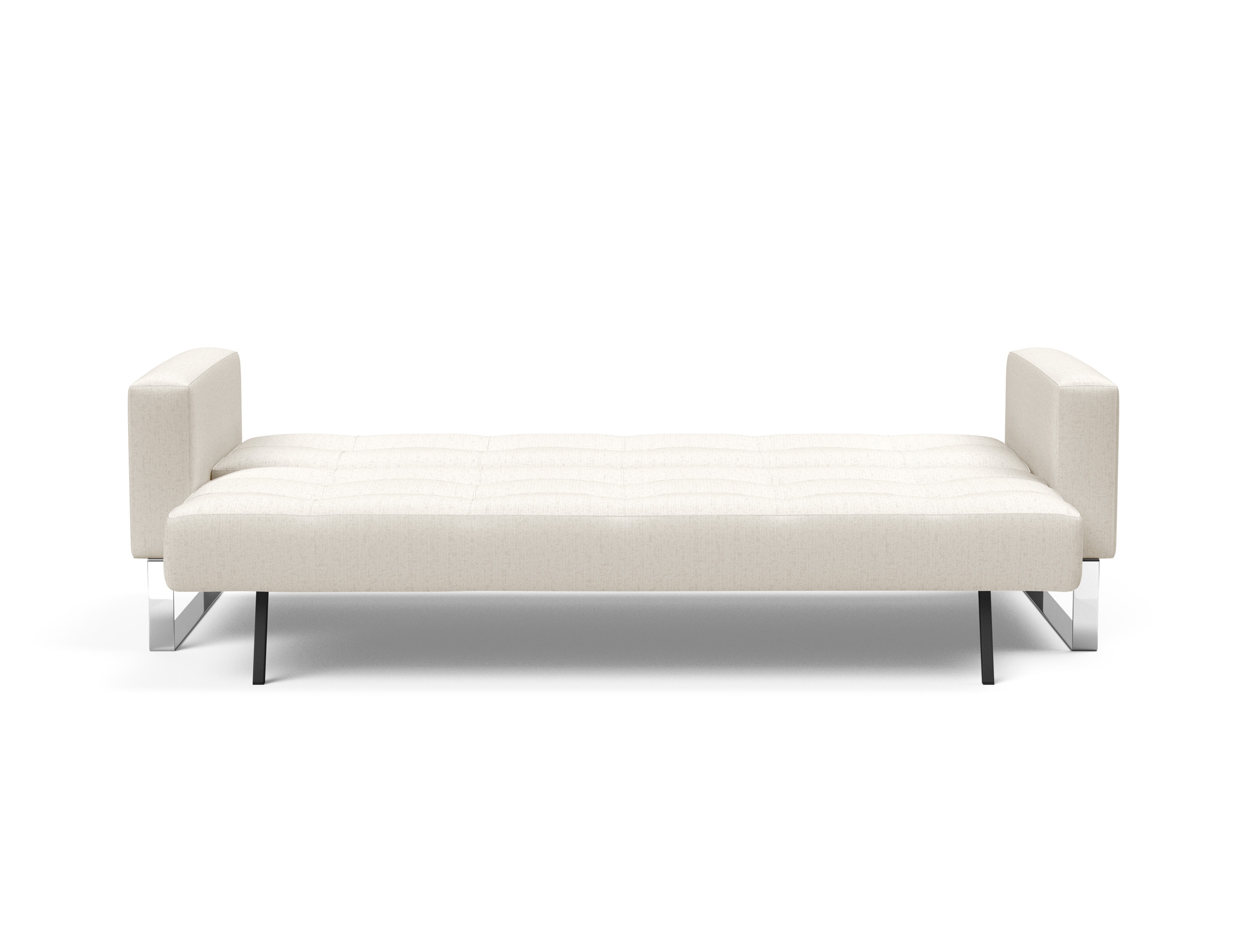 Cassius Quilt Fabric Sofa Bed w/Chrome Legs