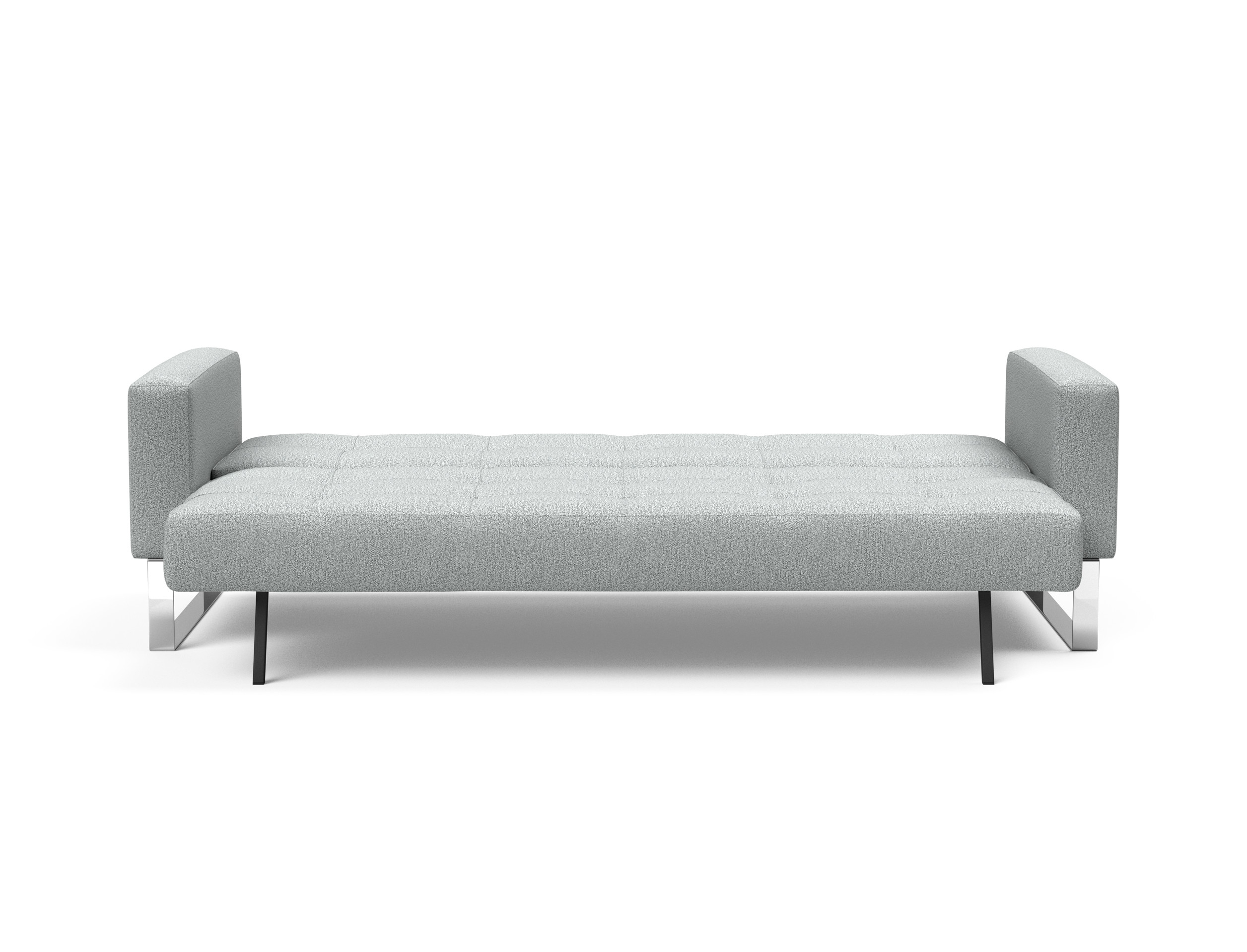 Cassius Quilt Fabric Sofa Bed w/Chrome Legs