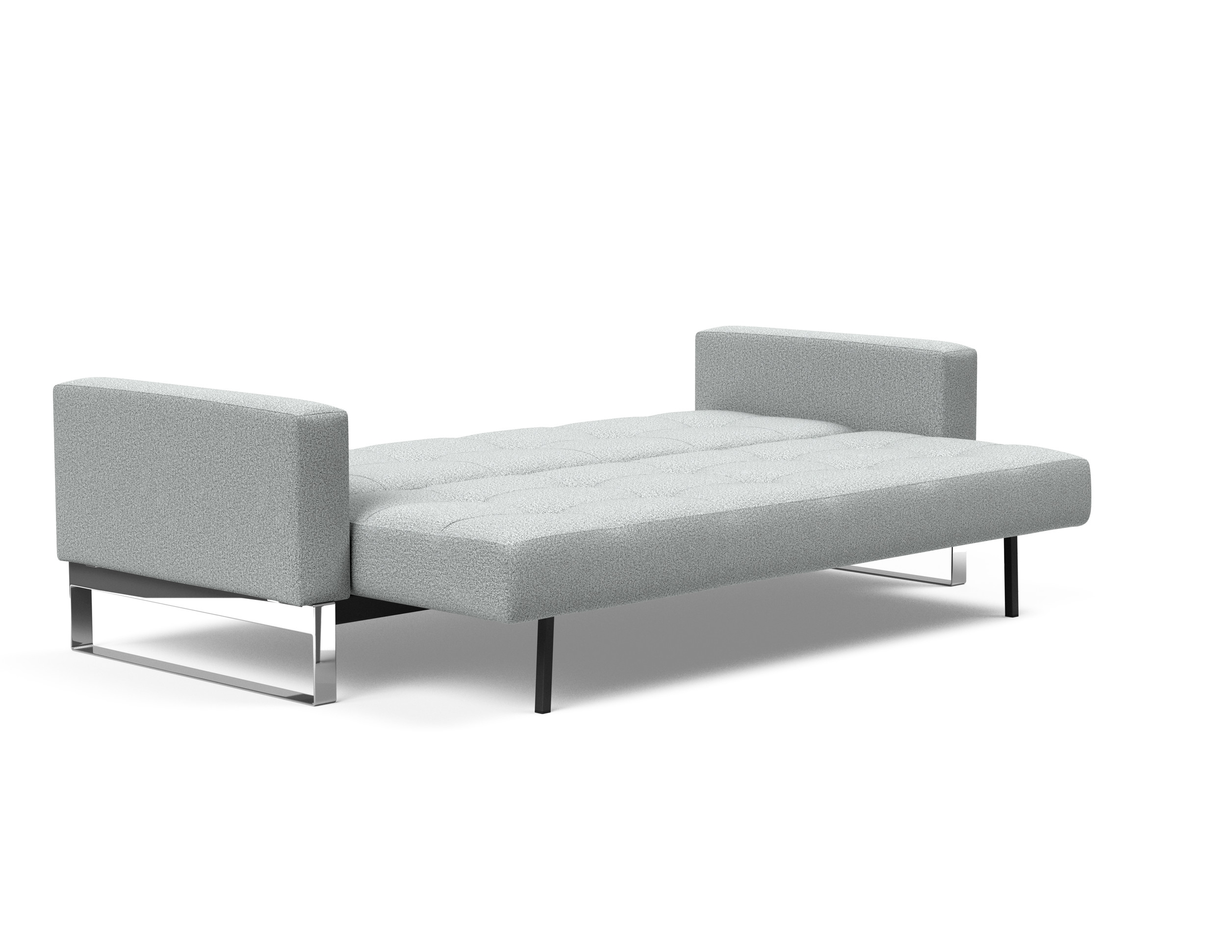 Cassius Quilt Fabric Sofa Bed w/Chrome Legs