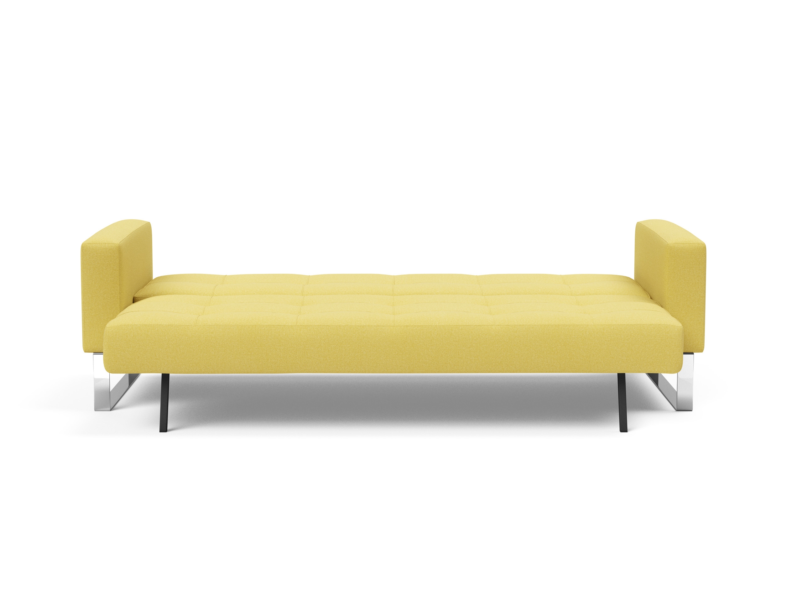 Cassius Quilt Fabric Sofa Bed w/Chrome Legs