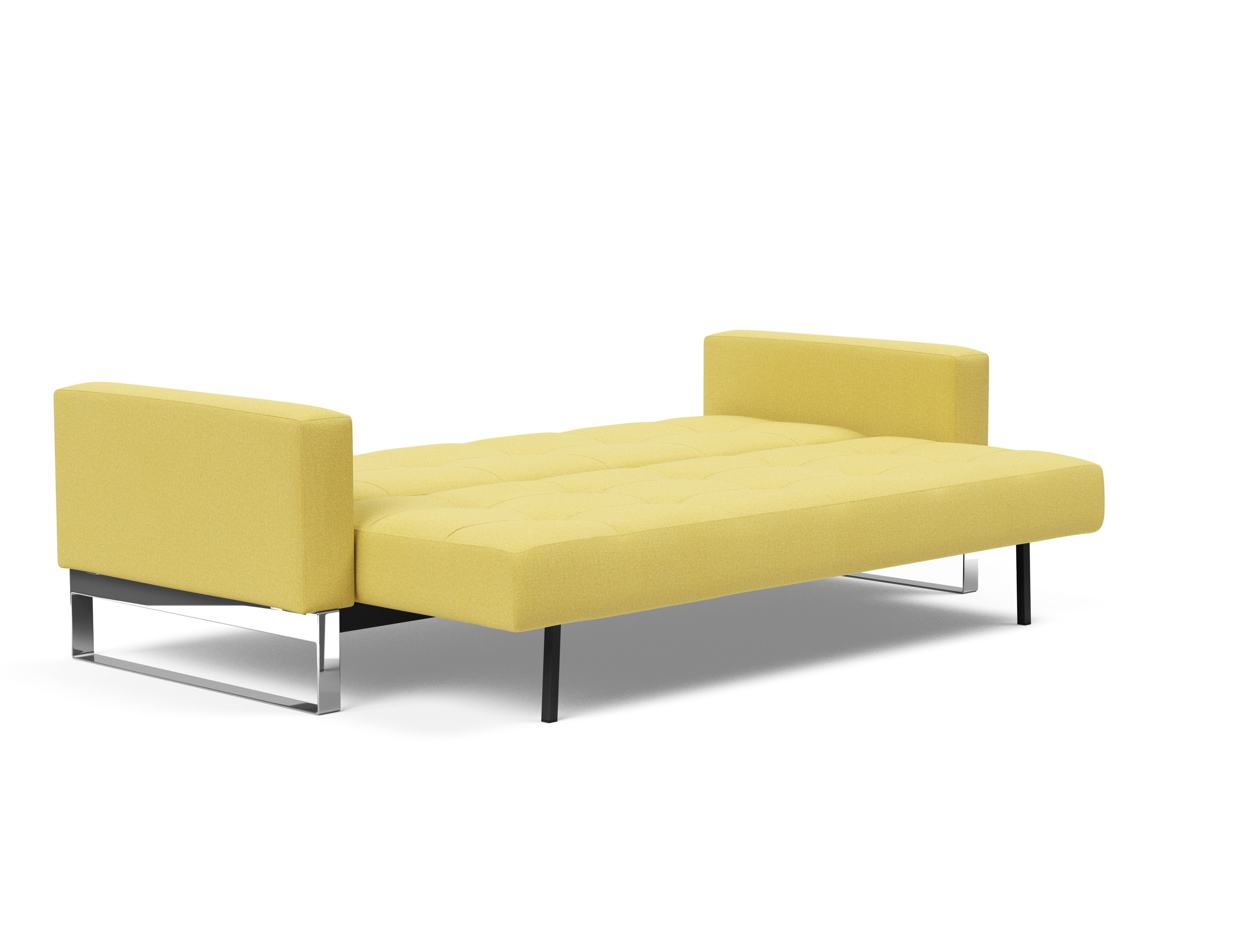 Cassius Quilt Fabric Sofa Bed w/Chrome Legs