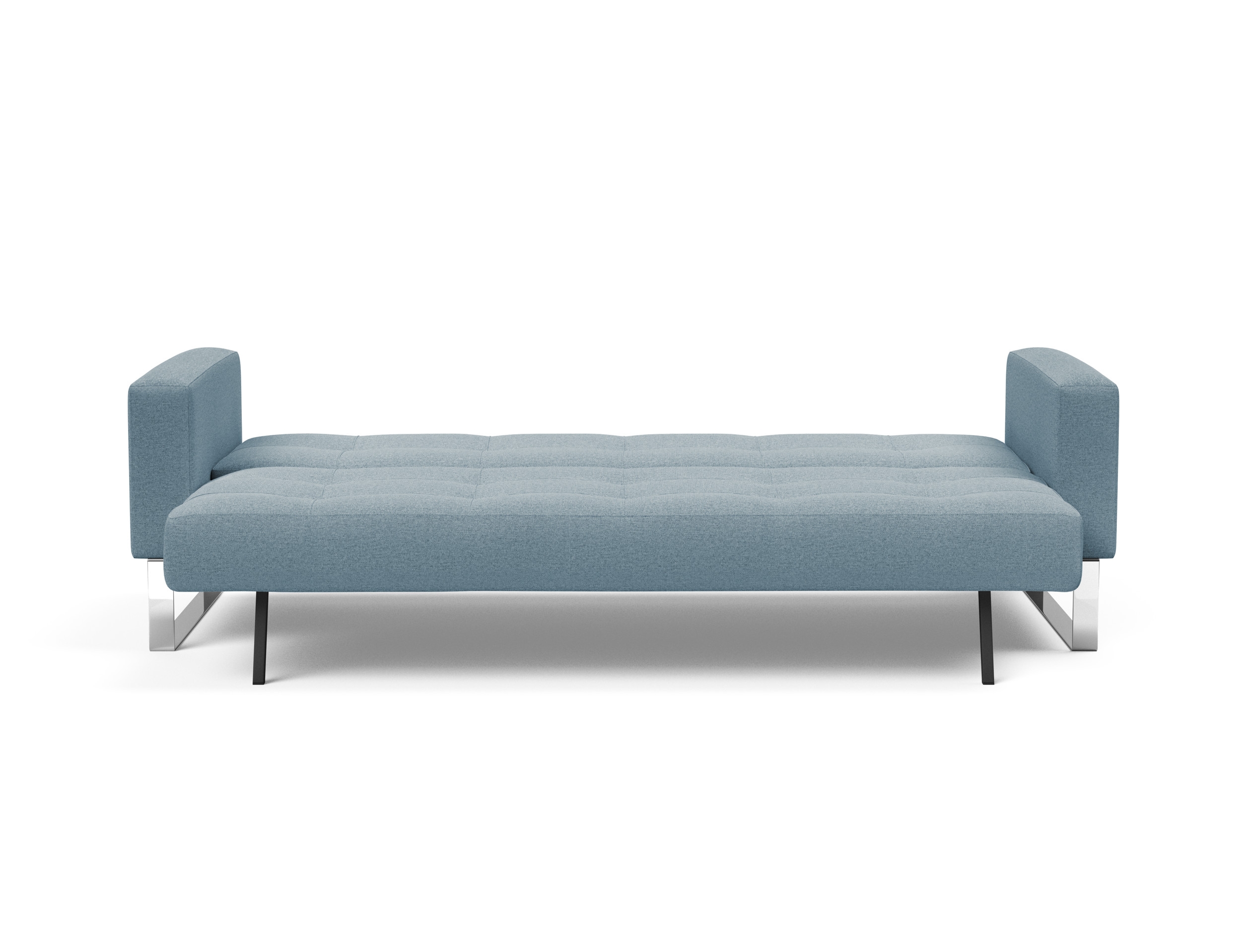 Cassius Quilt Fabric Sofa Bed w/Chrome Legs