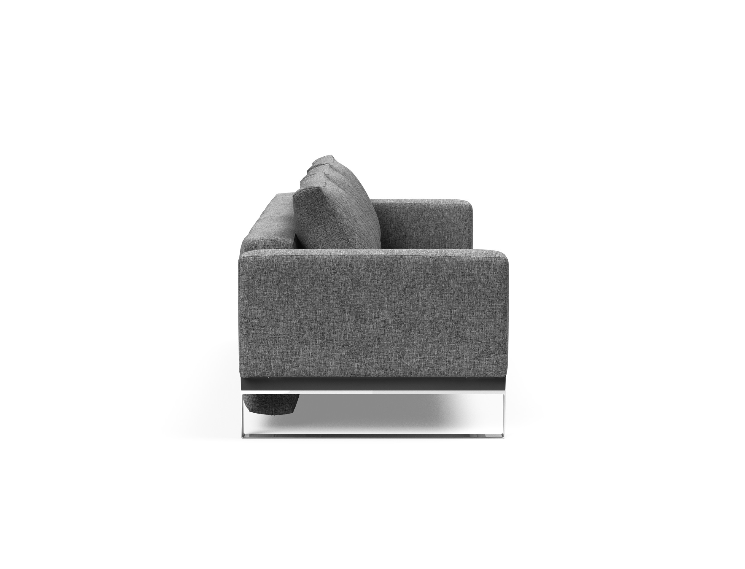 Cassius Quilt Fabric Sofa Bed w/Chrome Legs