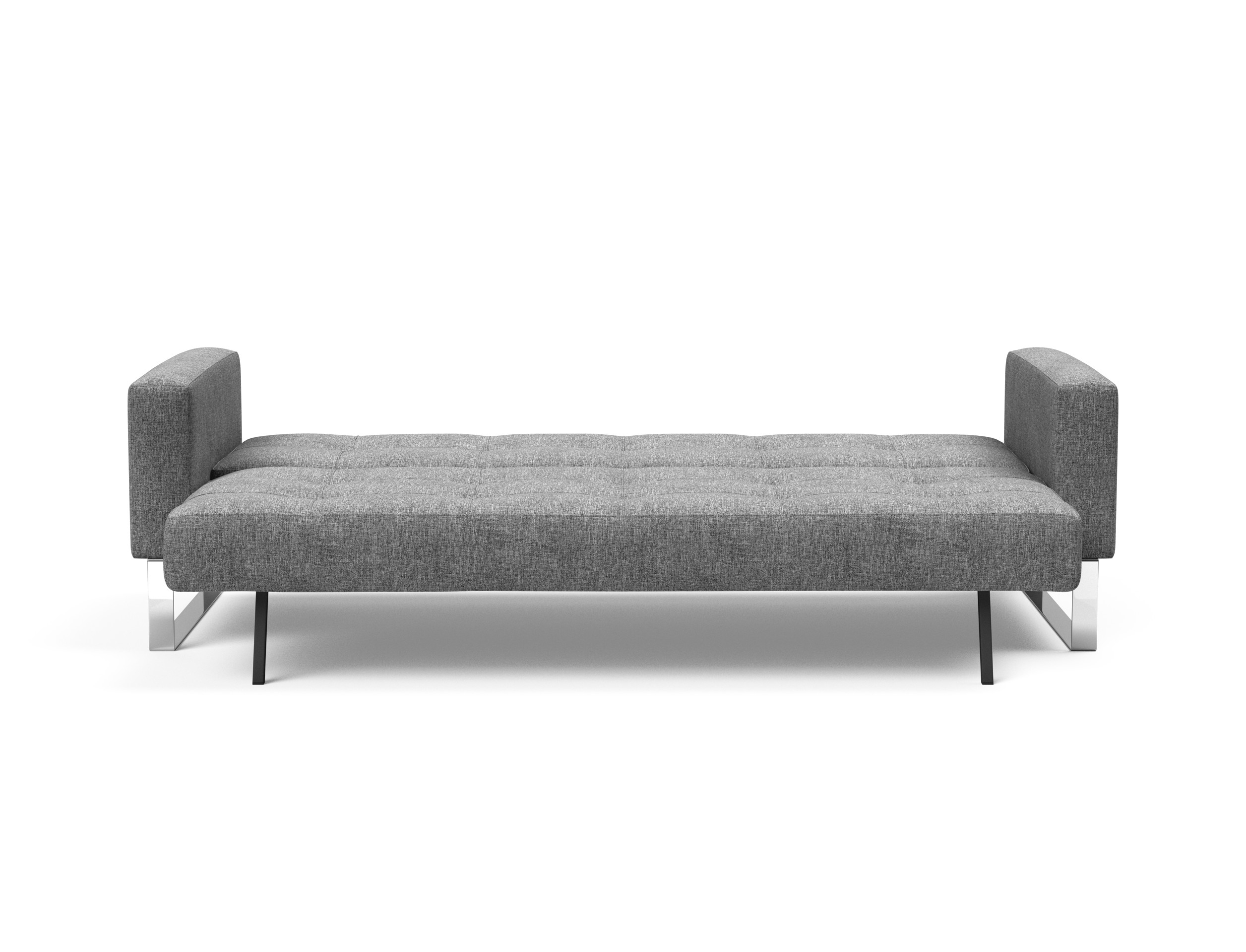 Cassius Quilt Fabric Sofa Bed w/Chrome Legs