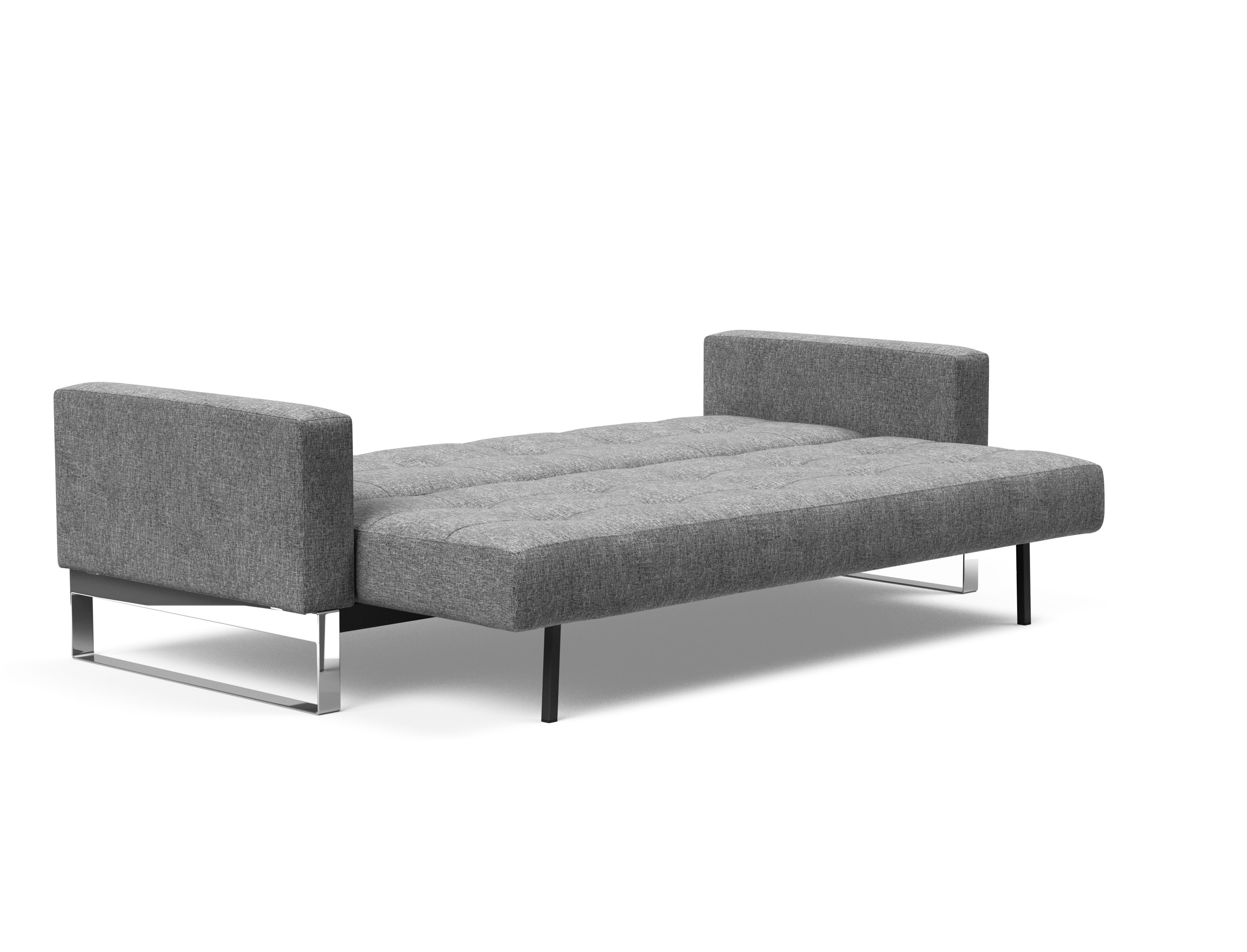 Cassius Quilt Fabric Sofa Bed w/Chrome Legs