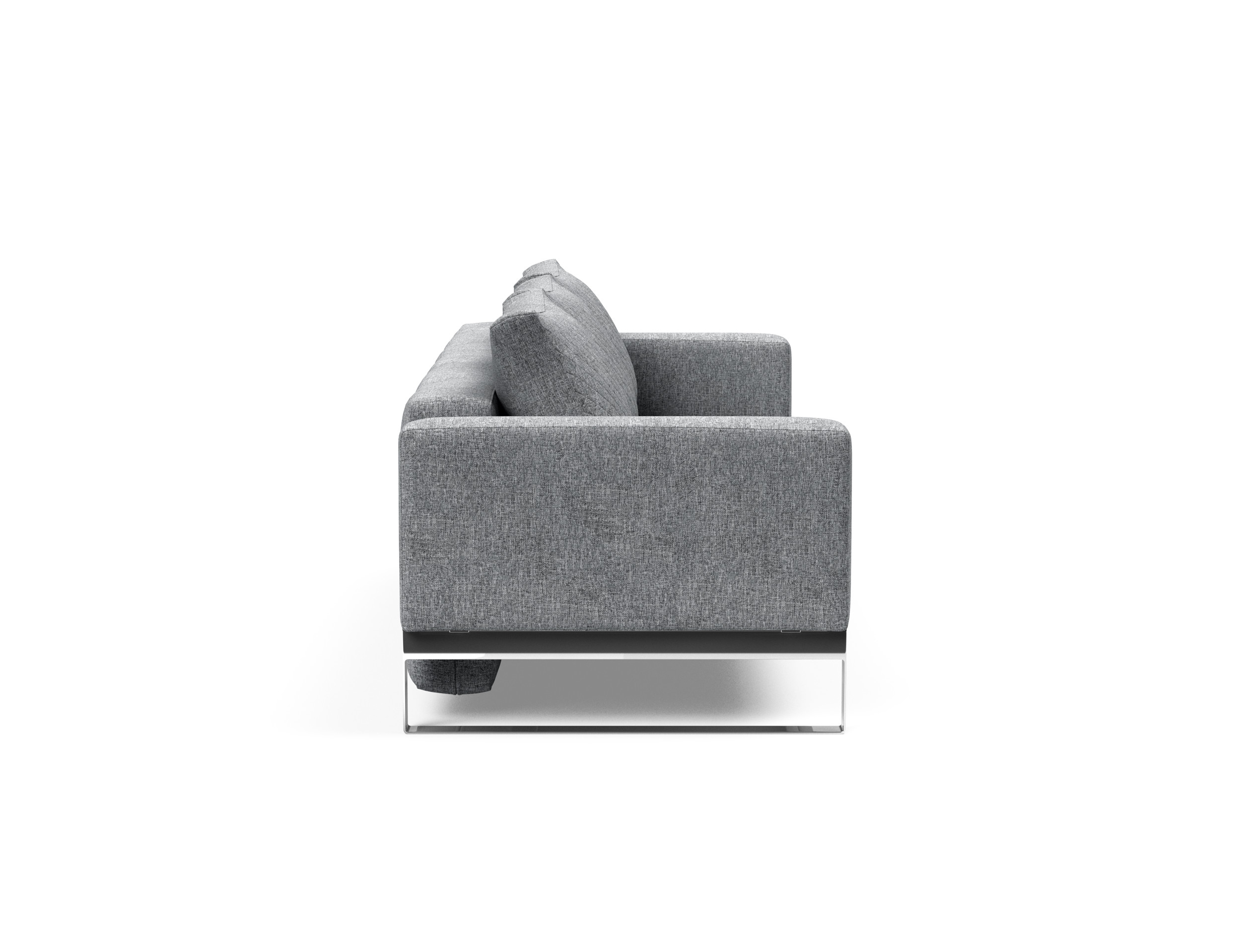 Cassius Quilt Fabric Sofa Bed w/Chrome Legs