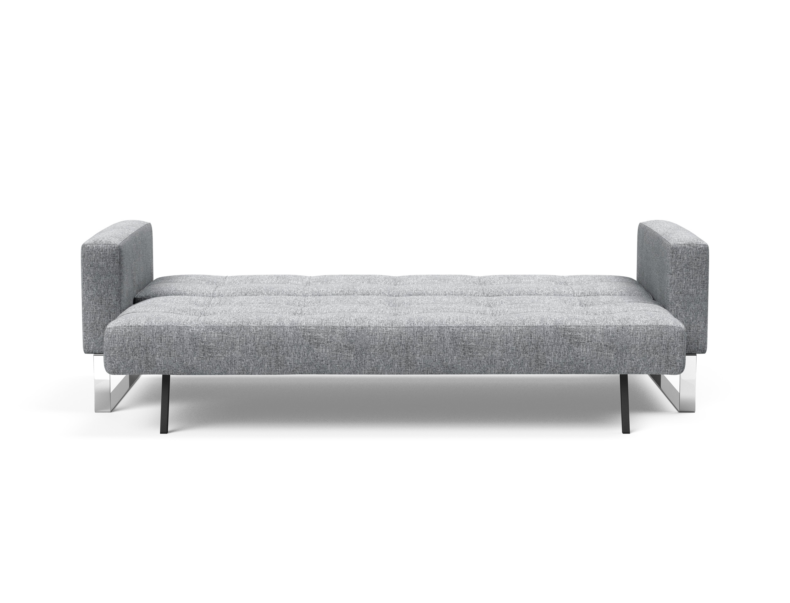 Cassius Quilt Fabric Sofa Bed w/Chrome Legs