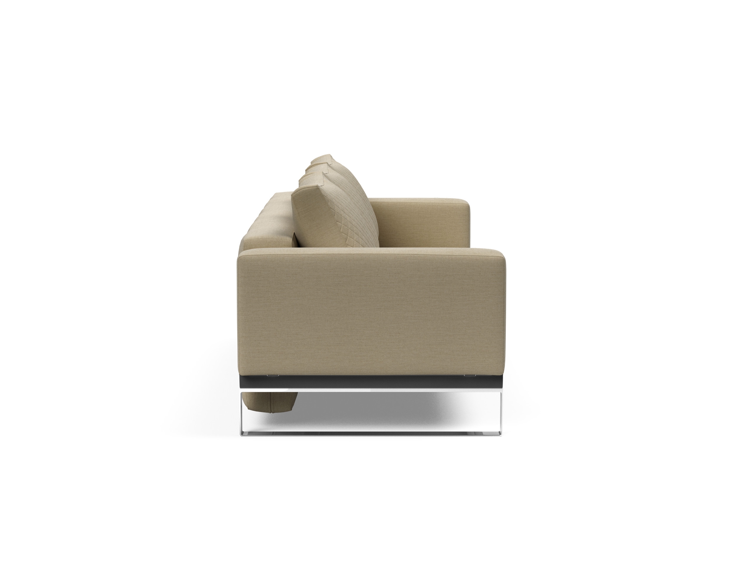 Cassius Quilt Fabric Sofa Bed w/Chrome Legs