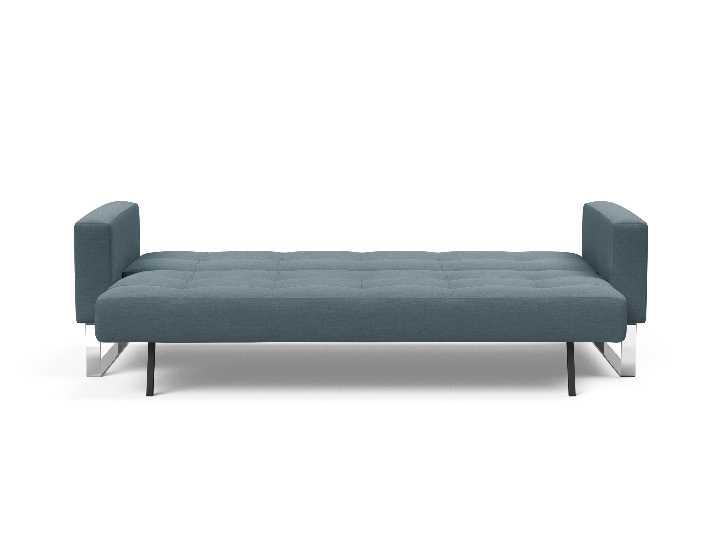 Cassius Quilt Fabric Sofa Bed w/Chrome Legs
