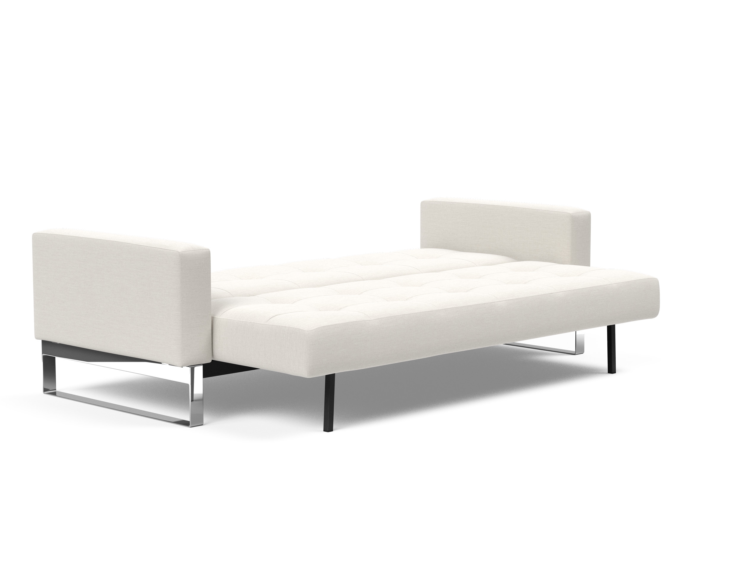 Cassius Quilt Fabric Sofa Bed w/Chrome Legs