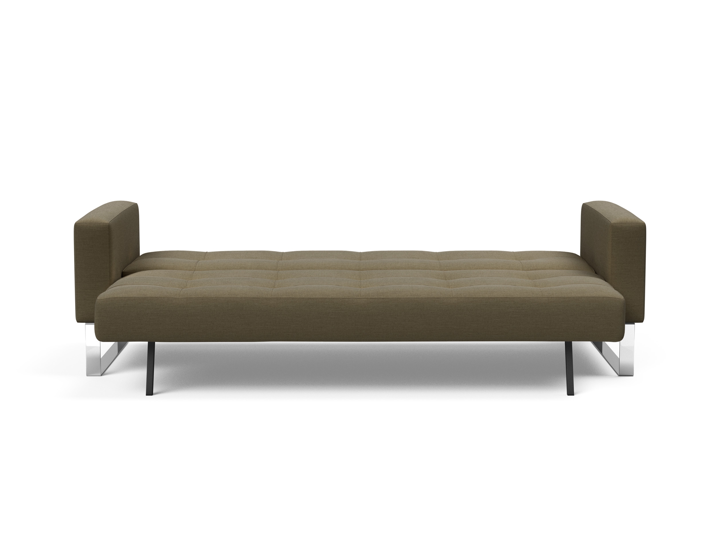 Cassius Quilt Fabric Sofa Bed w/Chrome Legs