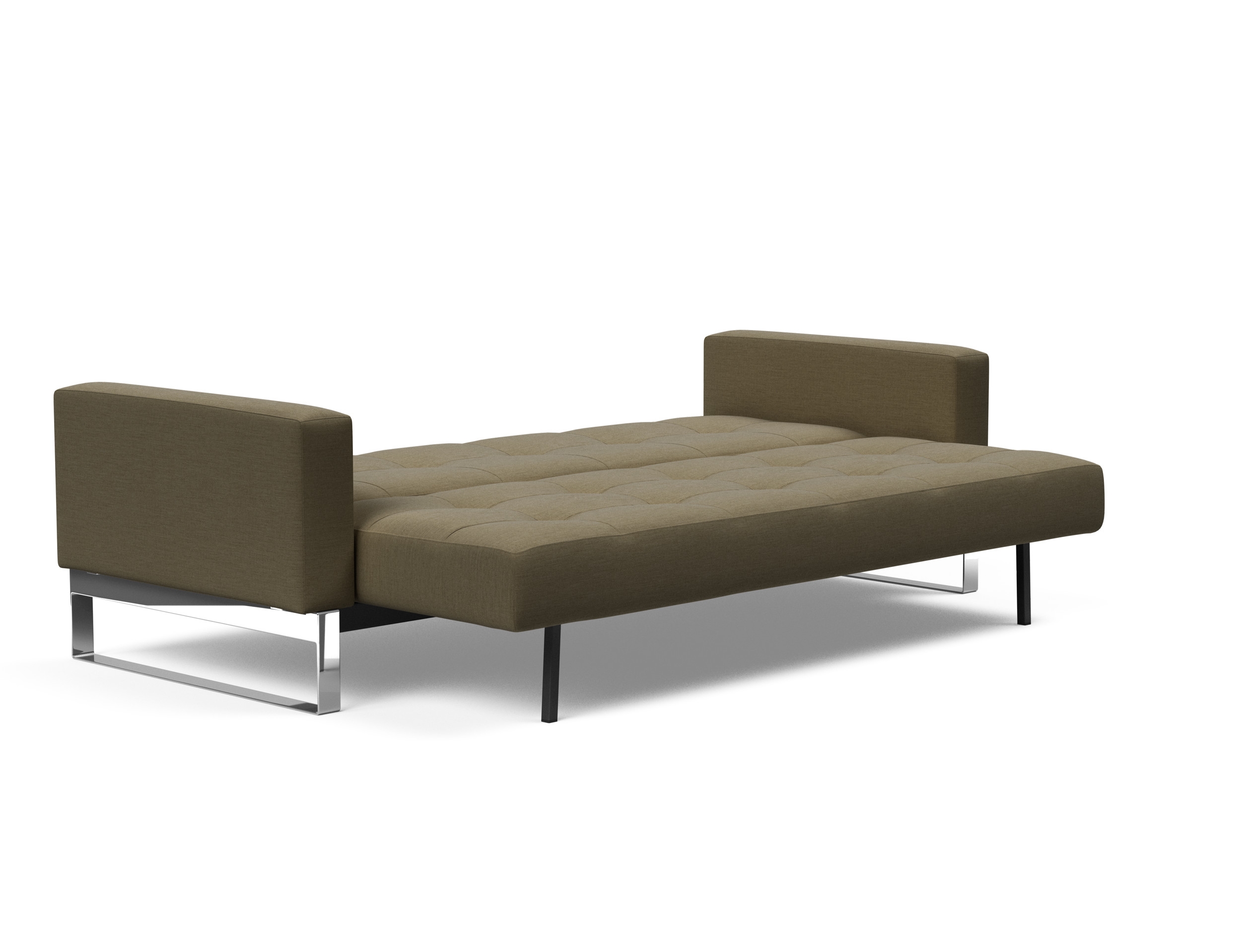 Cassius Quilt Fabric Sofa Bed w/Chrome Legs