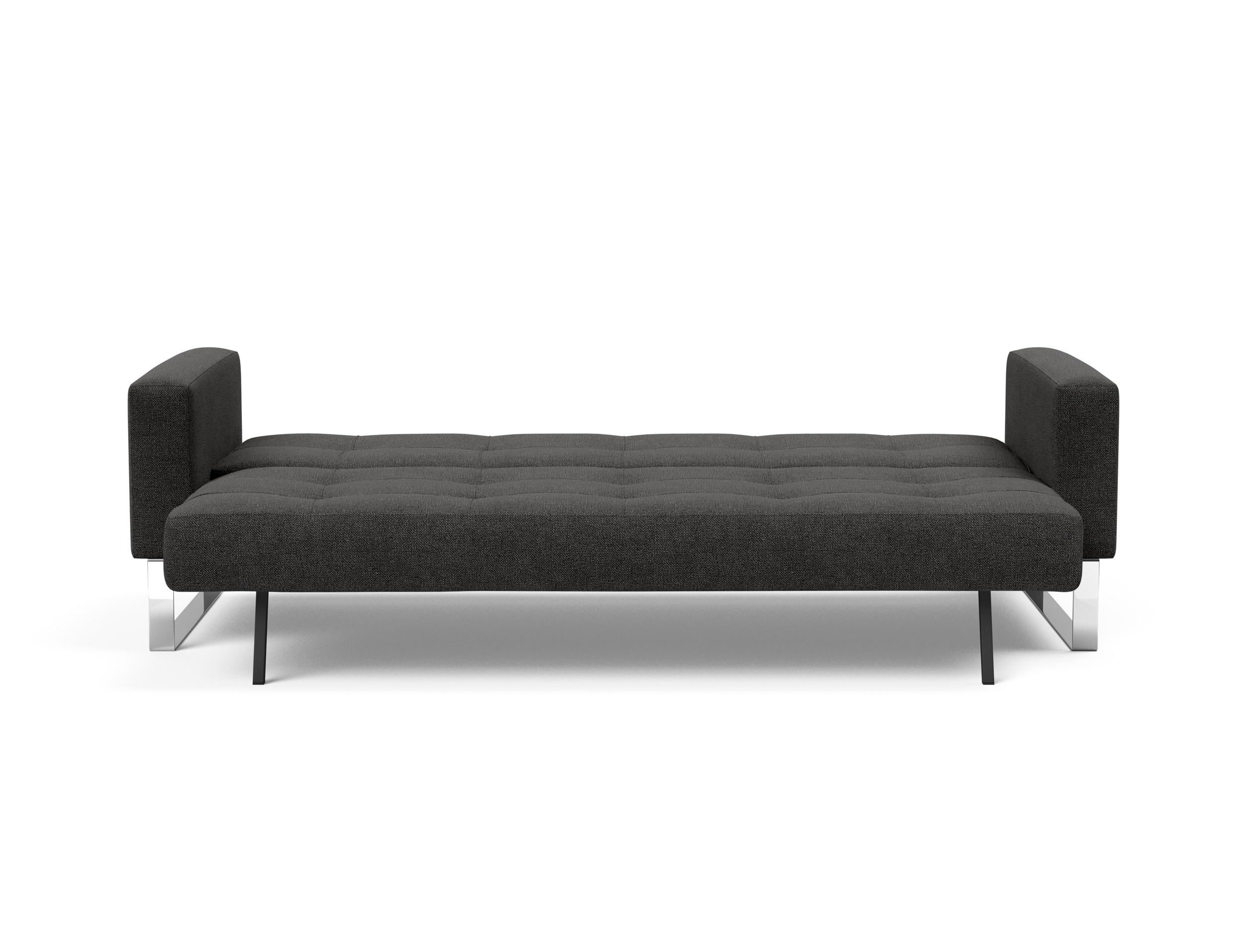 Cassius Quilt Fabric Sofa Bed w/Chrome Legs