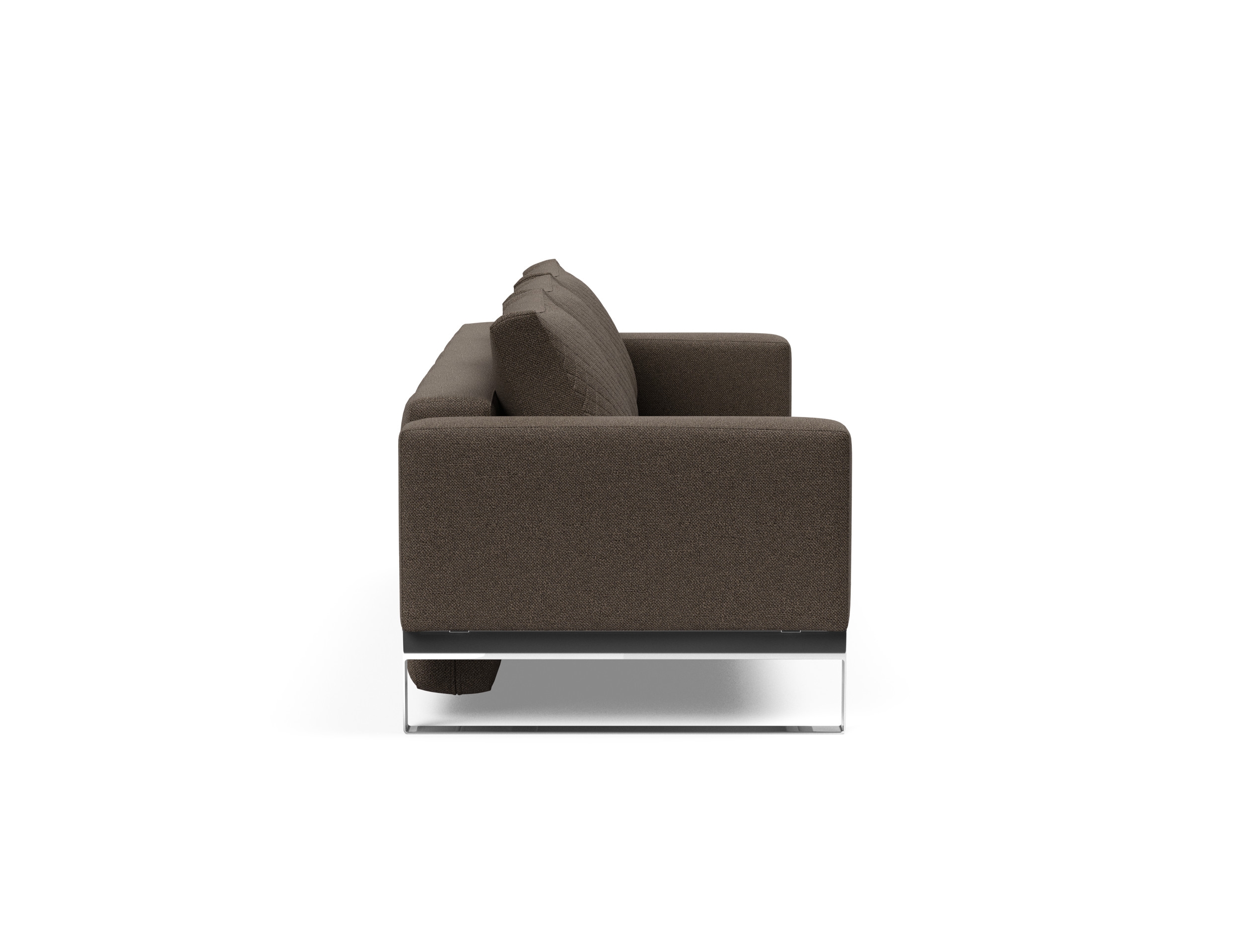 Cassius Quilt Fabric Sofa Bed w/Chrome Legs