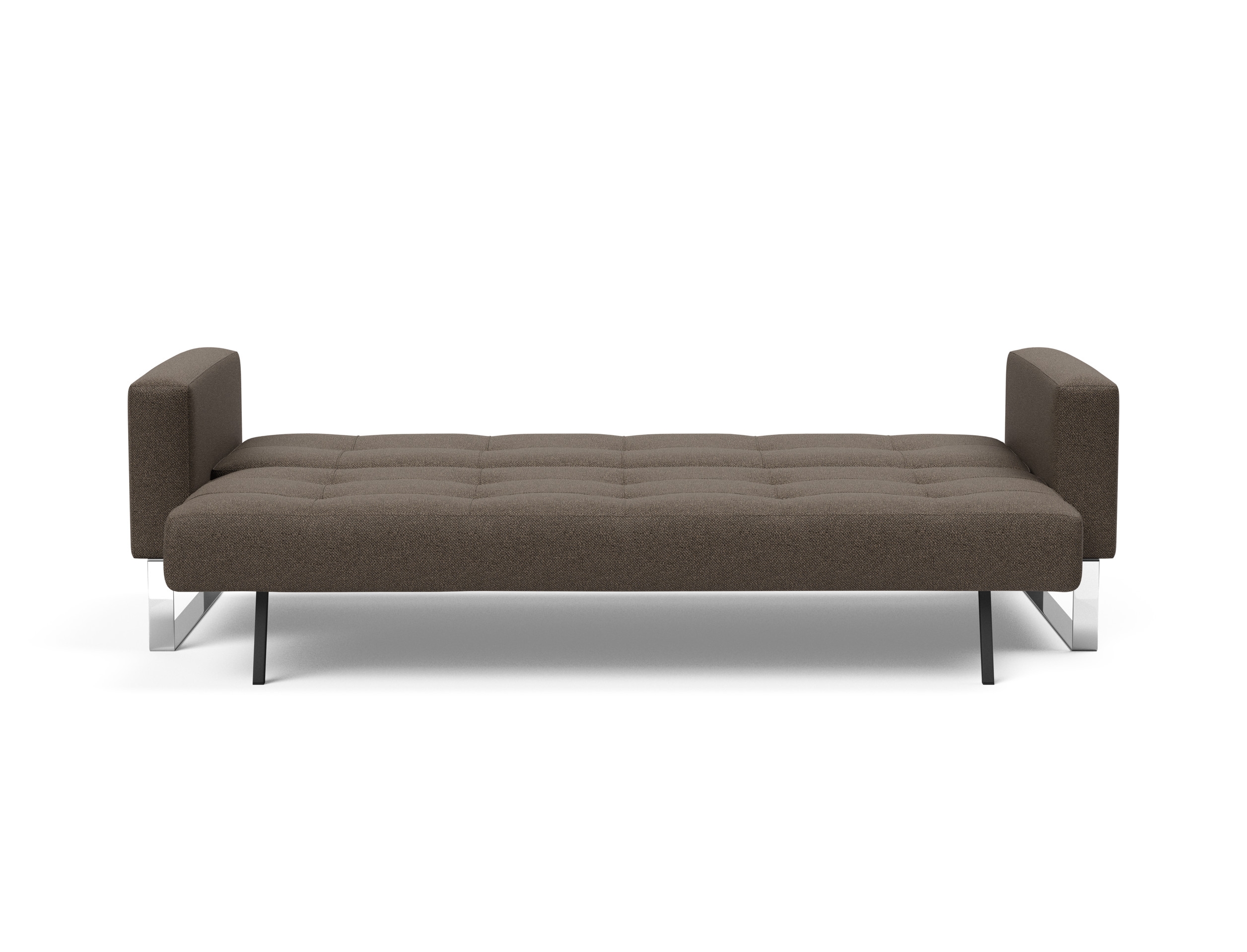 Cassius Quilt Fabric Sofa Bed w/Chrome Legs