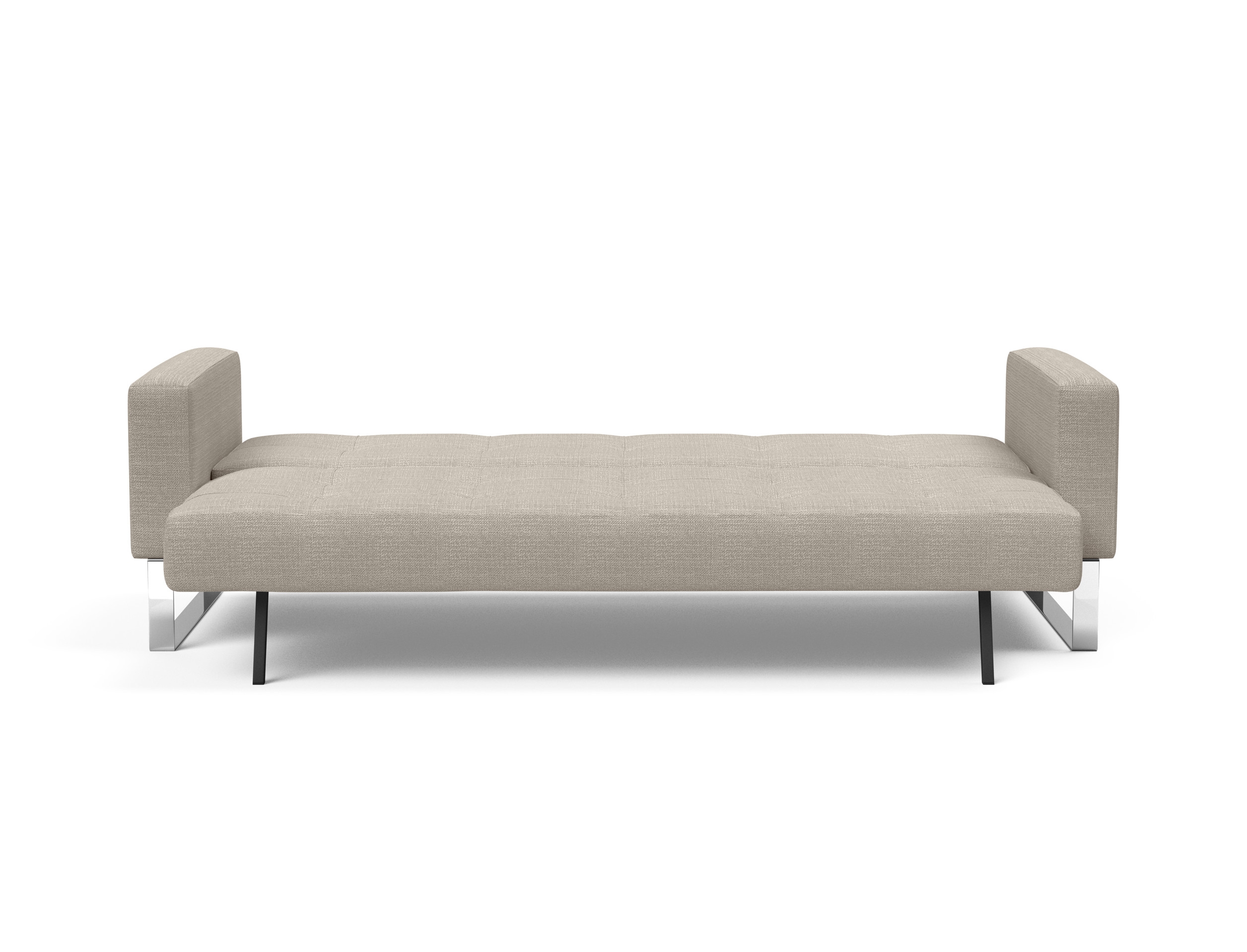 Cassius Quilt Fabric Sofa Bed w/Chrome Legs