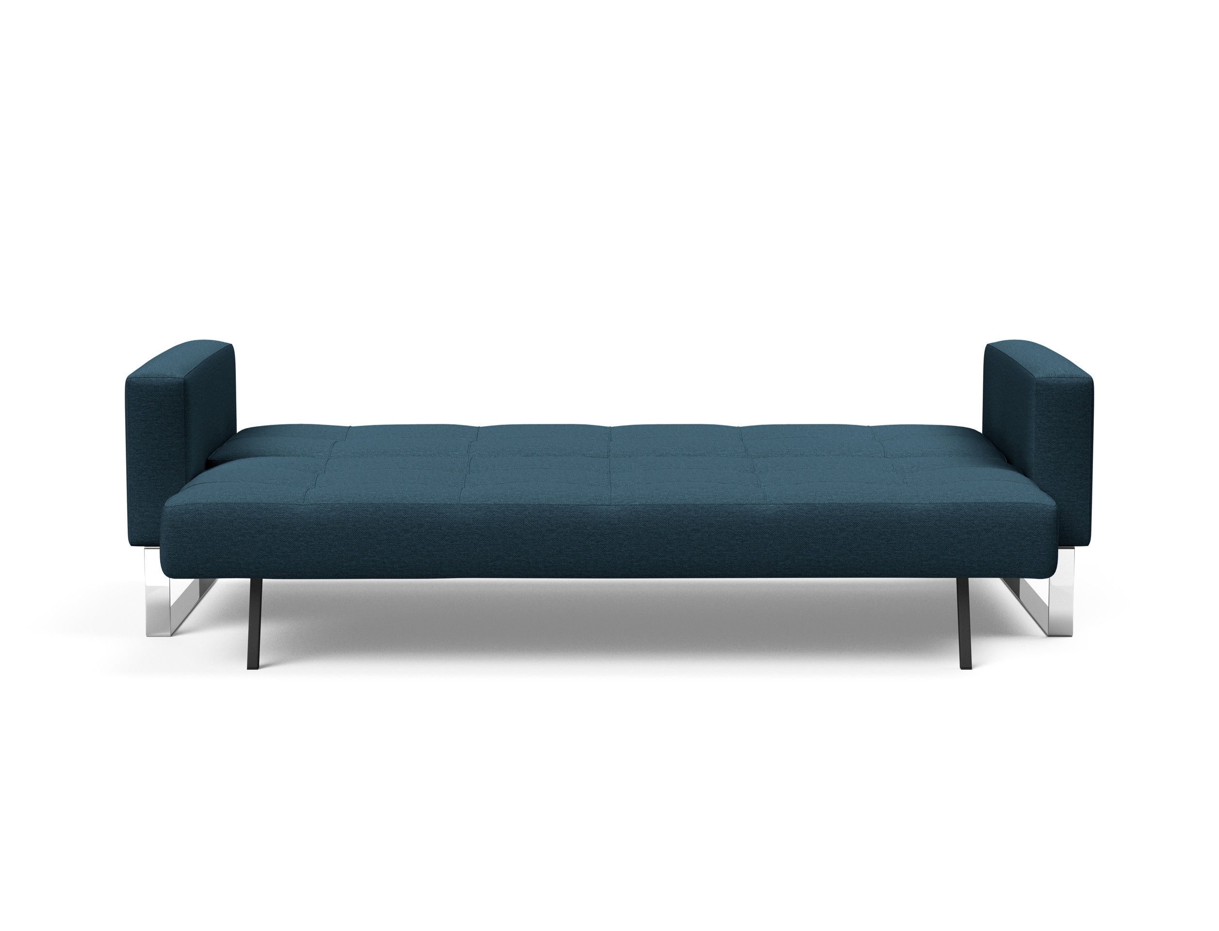 Cassius Quilt Fabric Sofa Bed w/Chrome Legs