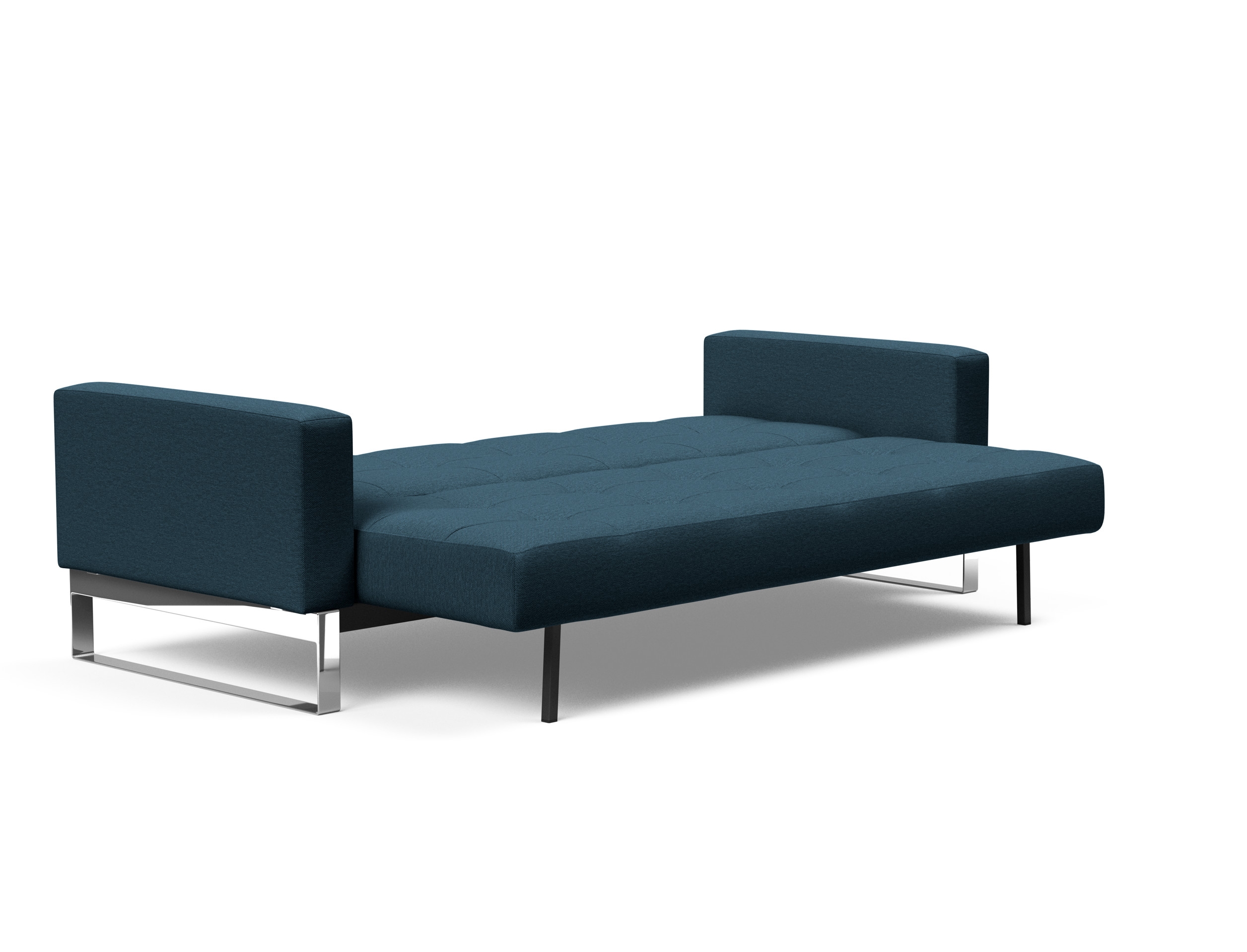 Cassius Quilt Fabric Sofa Bed w/Chrome Legs