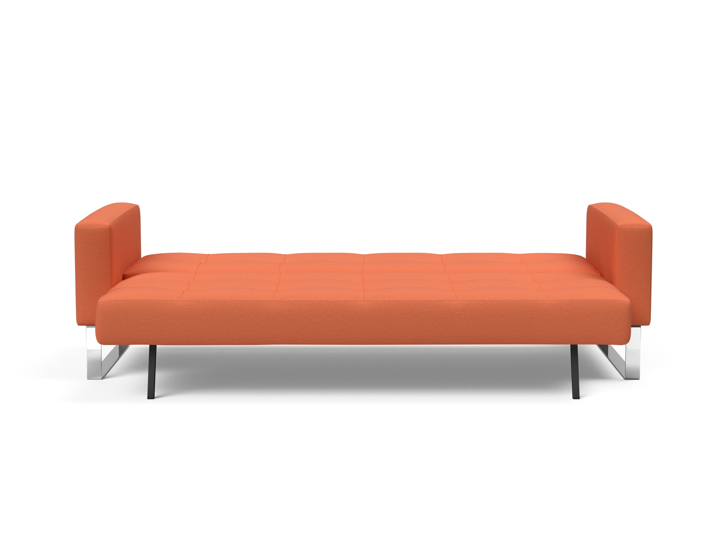 Cassius Quilt Fabric Sofa Bed w/Chrome Legs