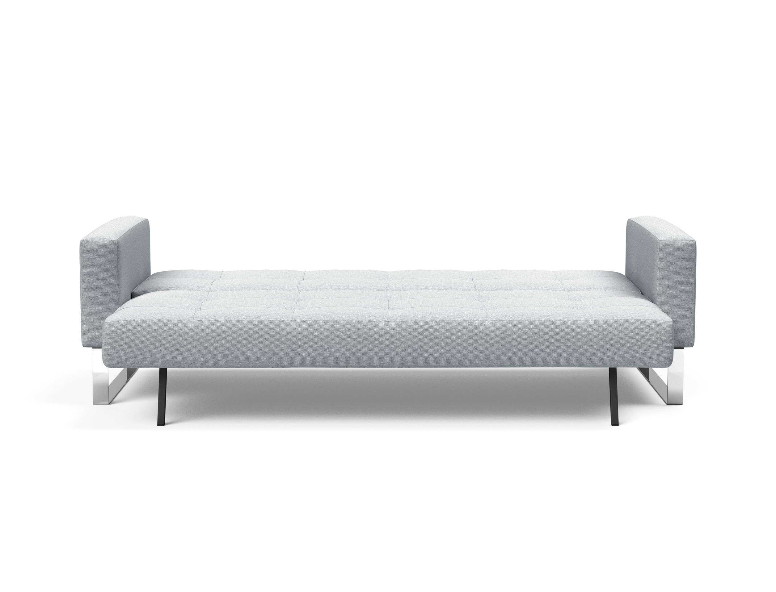 Cassius Quilt Fabric Sofa Bed w/Chrome Legs