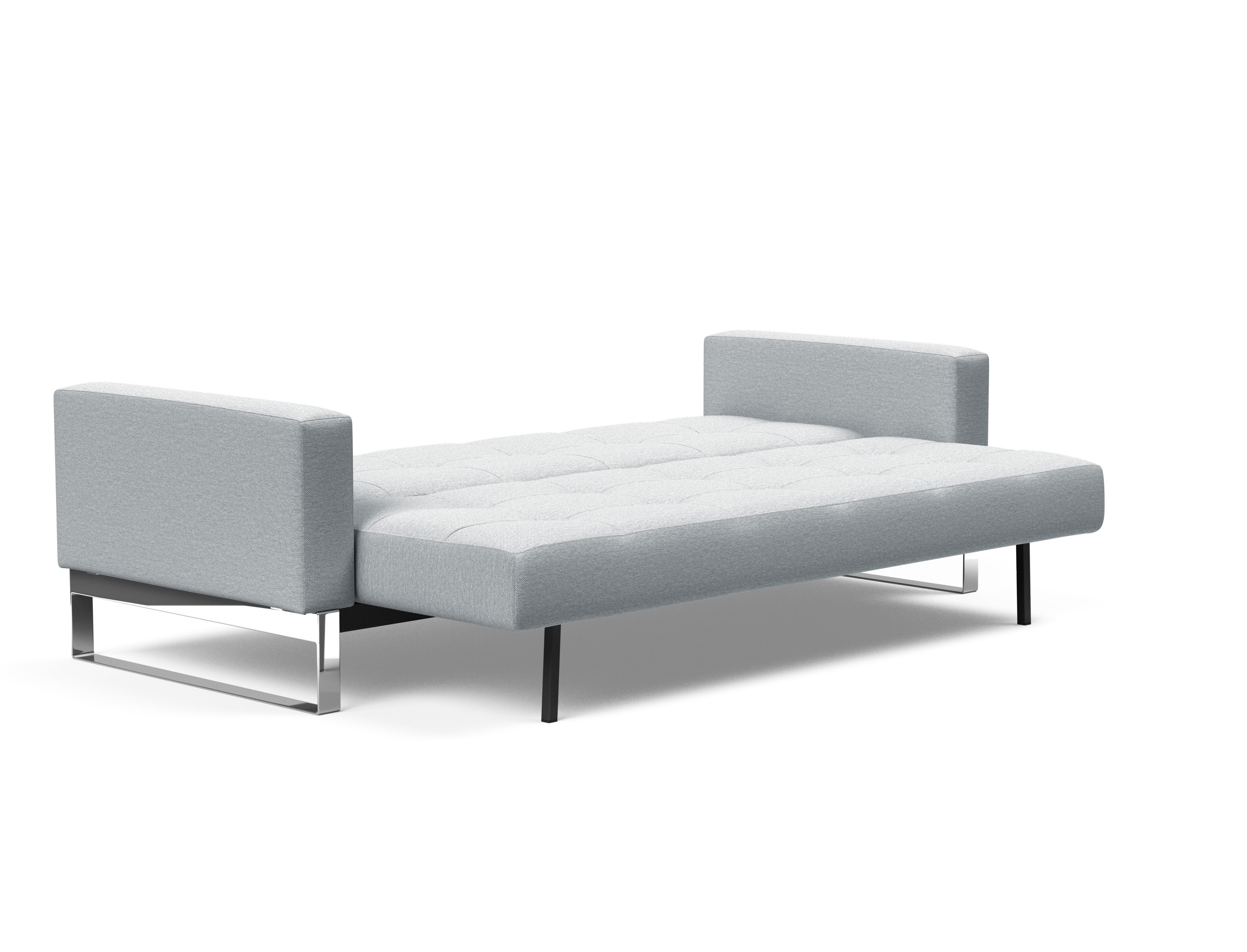 Cassius Quilt Fabric Sofa Bed w/Chrome Legs