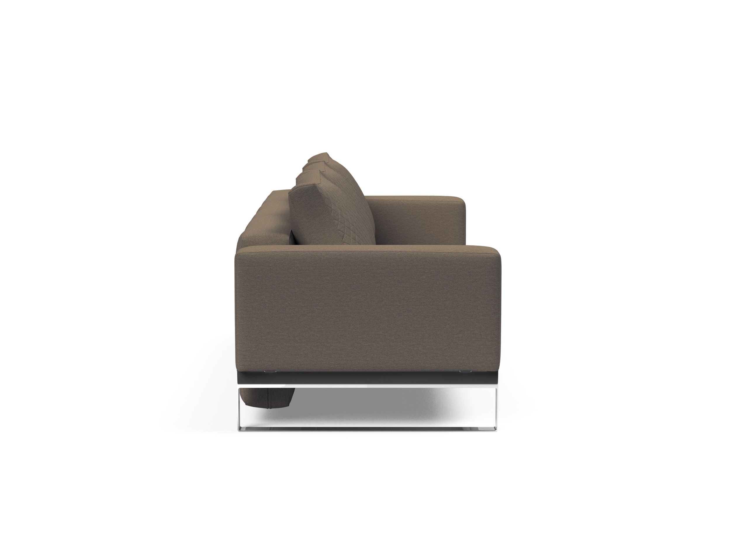 Cassius Quilt Fabric Sofa Bed w/Chrome Legs