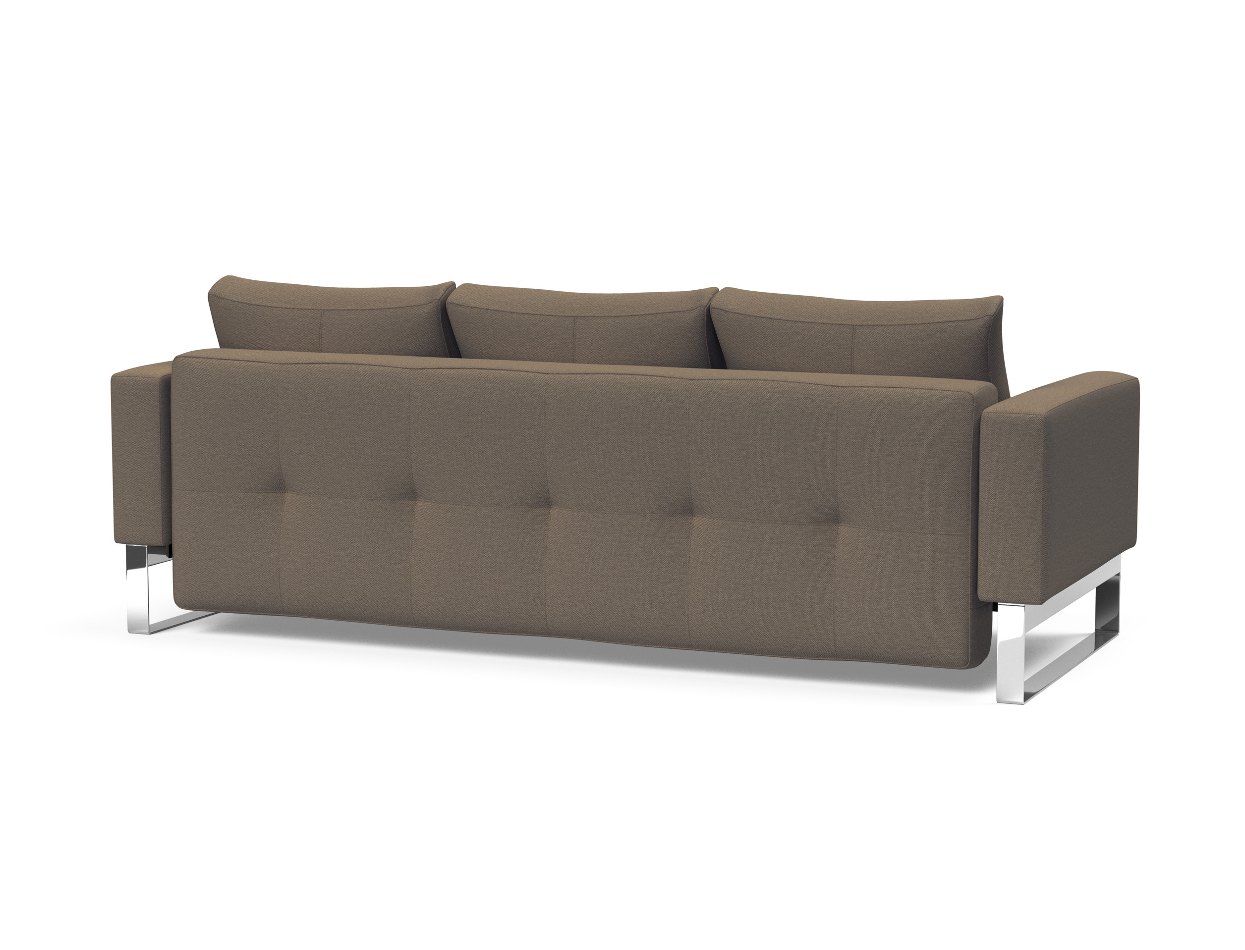 Cassius Quilt Fabric Sofa Bed w/Chrome Legs