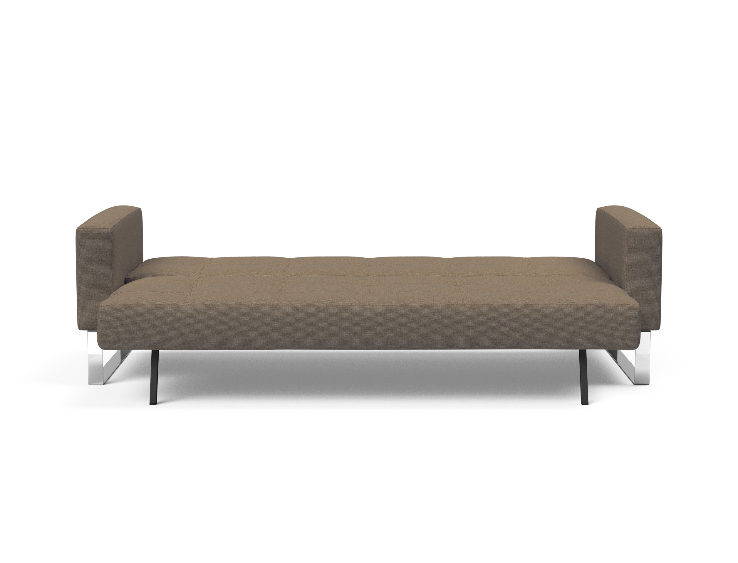 Cassius Quilt Fabric Sofa Bed w/Chrome Legs